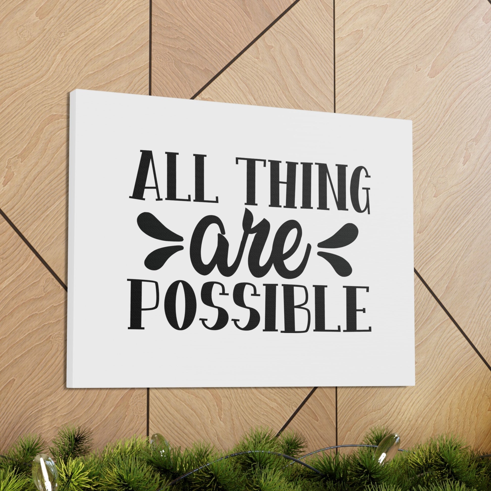 All Things Are Possible Matthew 19:26 Christian Wall Art Bible Verse Print Ready to Hang Unframed-Express Your Love Gifts
