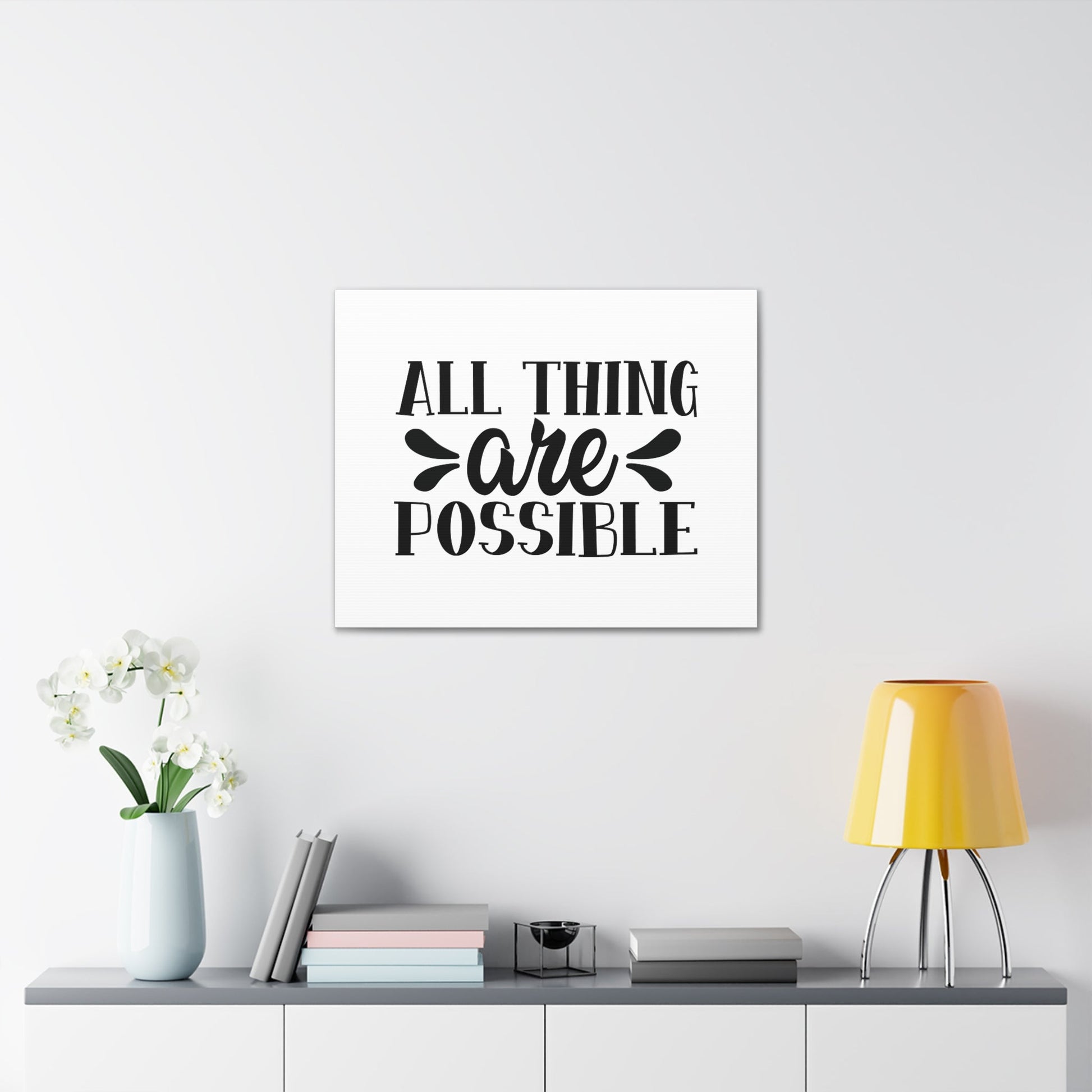 All Things Are Possible Matthew 19:26 Christian Wall Art Bible Verse Print Ready to Hang Unframed-Express Your Love Gifts