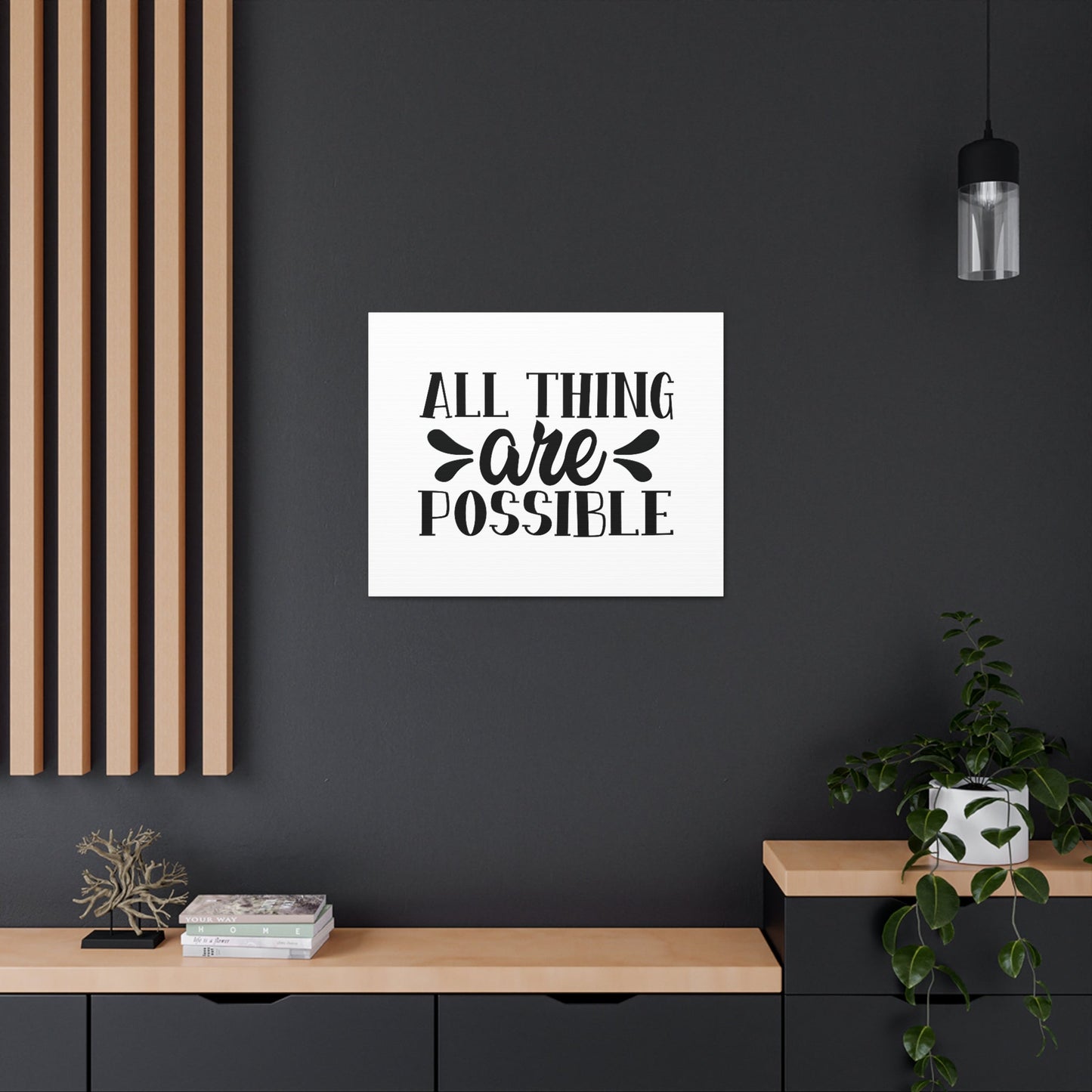 All Things Are Possible Matthew 19:26 Christian Wall Art Bible Verse Print Ready to Hang Unframed-Express Your Love Gifts