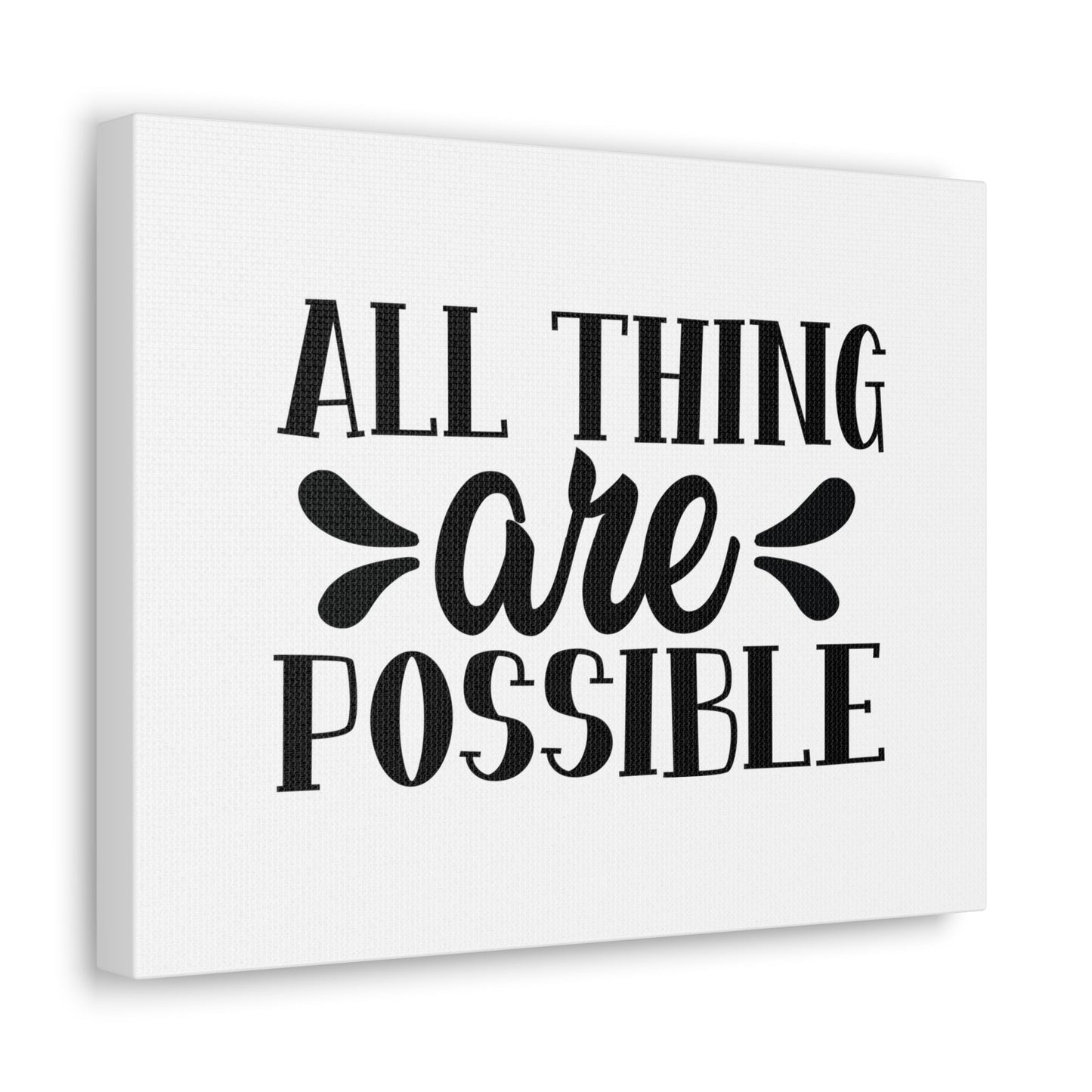 All Things Are Possible Matthew 19:26 Christian Wall Art Bible Verse Print Ready to Hang Unframed-Express Your Love Gifts