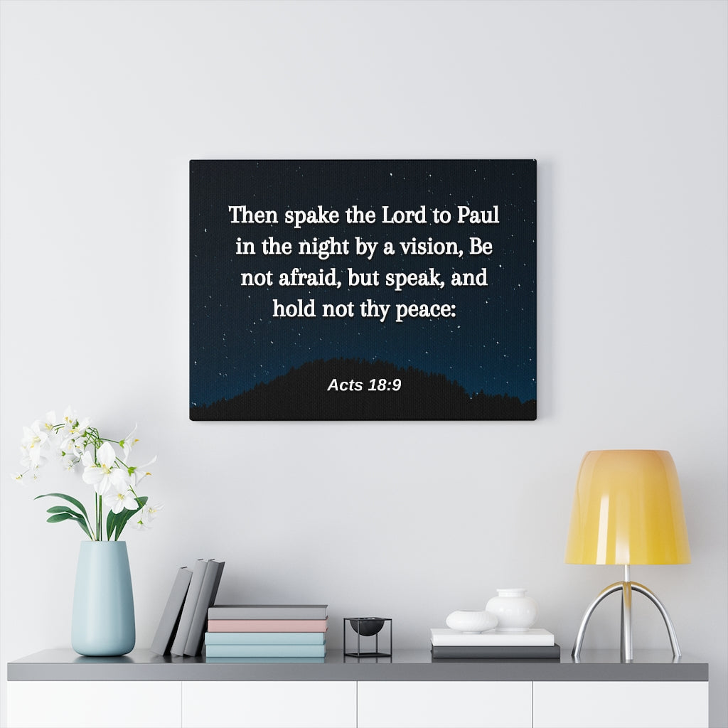 Be Not Afraid Acts 18:9 Bible Verse Canvas Christian Wall Art Ready to Hang Unframed-Express Your Love Gifts