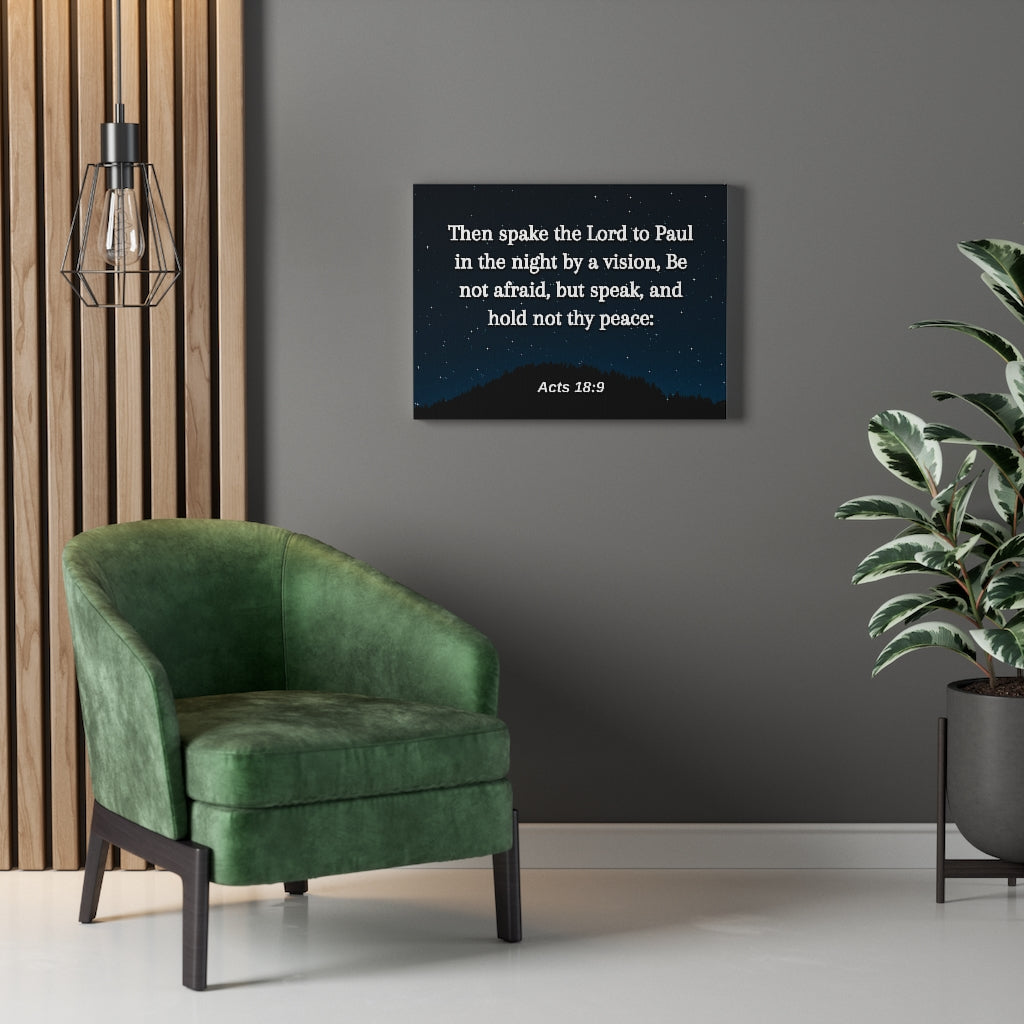 Be Not Afraid Acts 18:9 Bible Verse Canvas Christian Wall Art Ready to Hang Unframed-Express Your Love Gifts