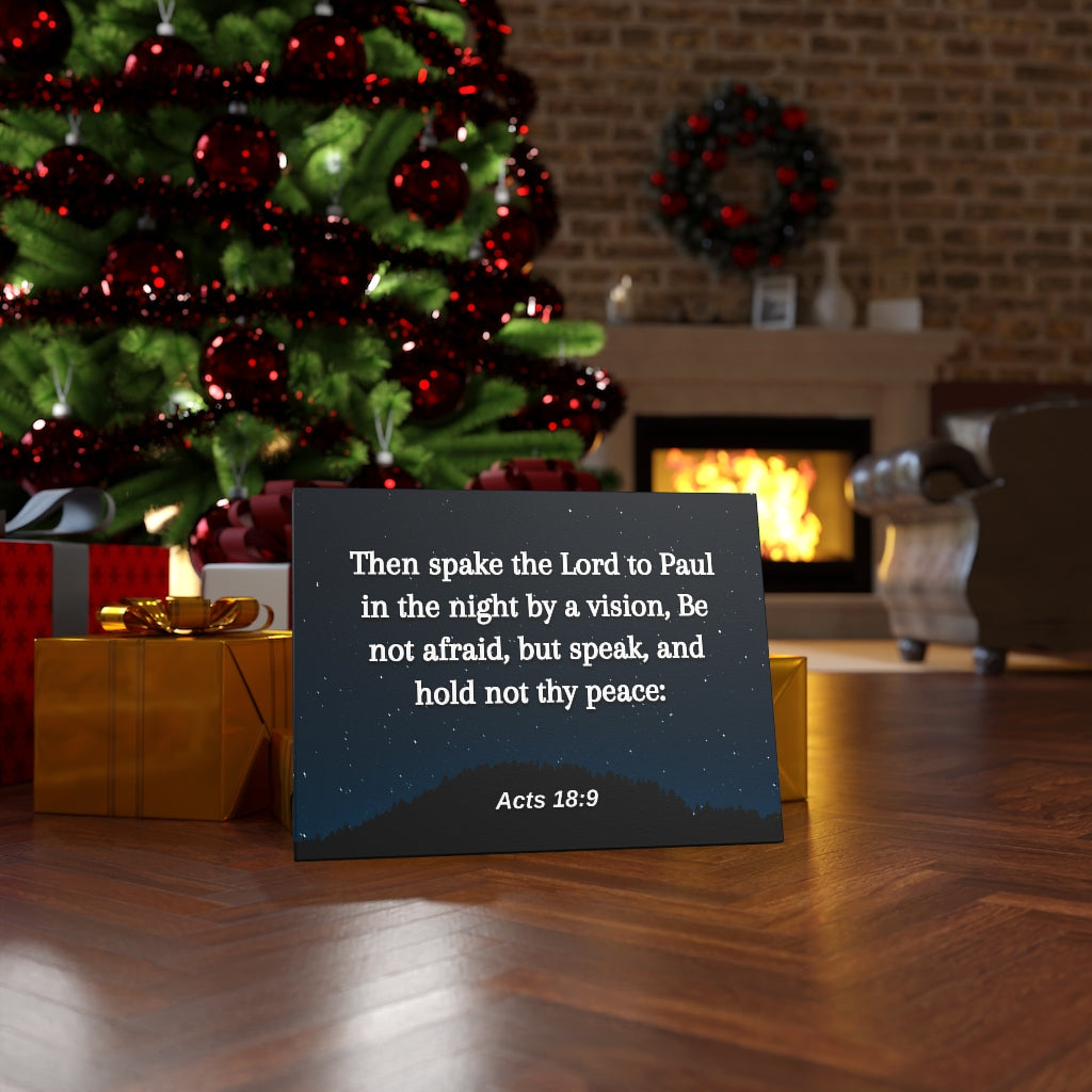 Be Not Afraid Acts 18:9 Bible Verse Canvas Christian Wall Art Ready to Hang Unframed-Express Your Love Gifts