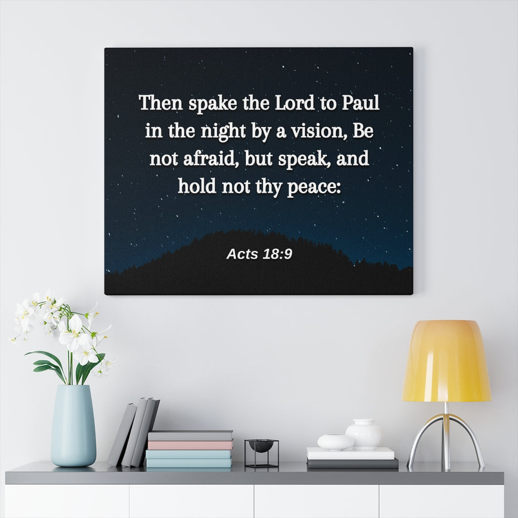 Be Not Afraid Acts 18:9 Bible Verse Canvas Christian Wall Art Ready to Hang Unframed-Express Your Love Gifts