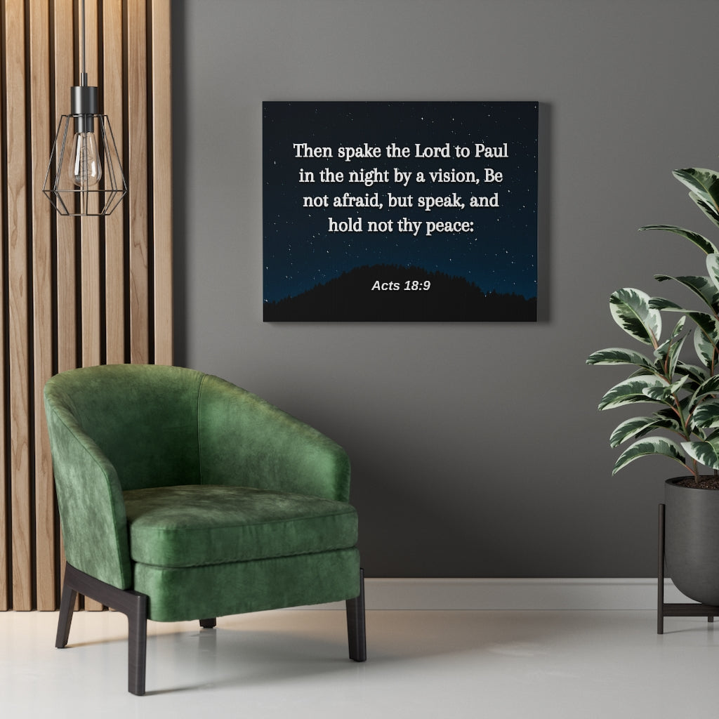 Be Not Afraid Acts 18:9 Bible Verse Canvas Christian Wall Art Ready to Hang Unframed-Express Your Love Gifts