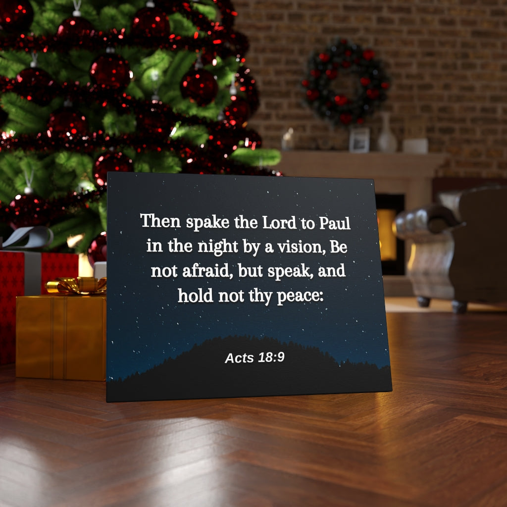 Be Not Afraid Acts 18:9 Bible Verse Canvas Christian Wall Art Ready to Hang Unframed-Express Your Love Gifts