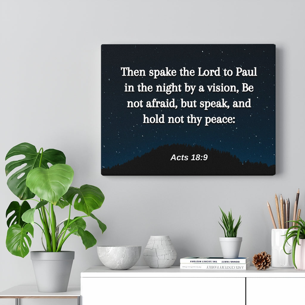 Be Not Afraid Acts 18:9 Bible Verse Canvas Christian Wall Art Ready to Hang Unframed-Express Your Love Gifts