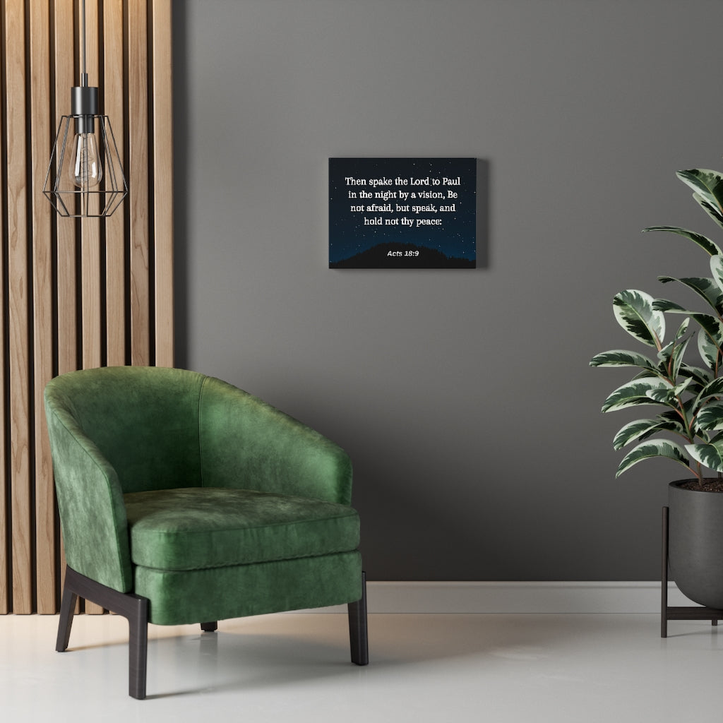Be Not Afraid Acts 18:9 Bible Verse Canvas Christian Wall Art Ready to Hang Unframed-Express Your Love Gifts