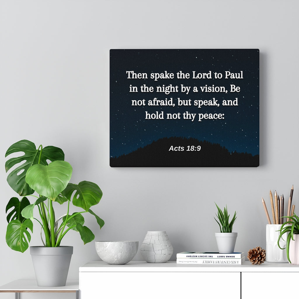 Be Not Afraid Acts 18:9 Bible Verse Canvas Christian Wall Art Ready to Hang Unframed-Express Your Love Gifts