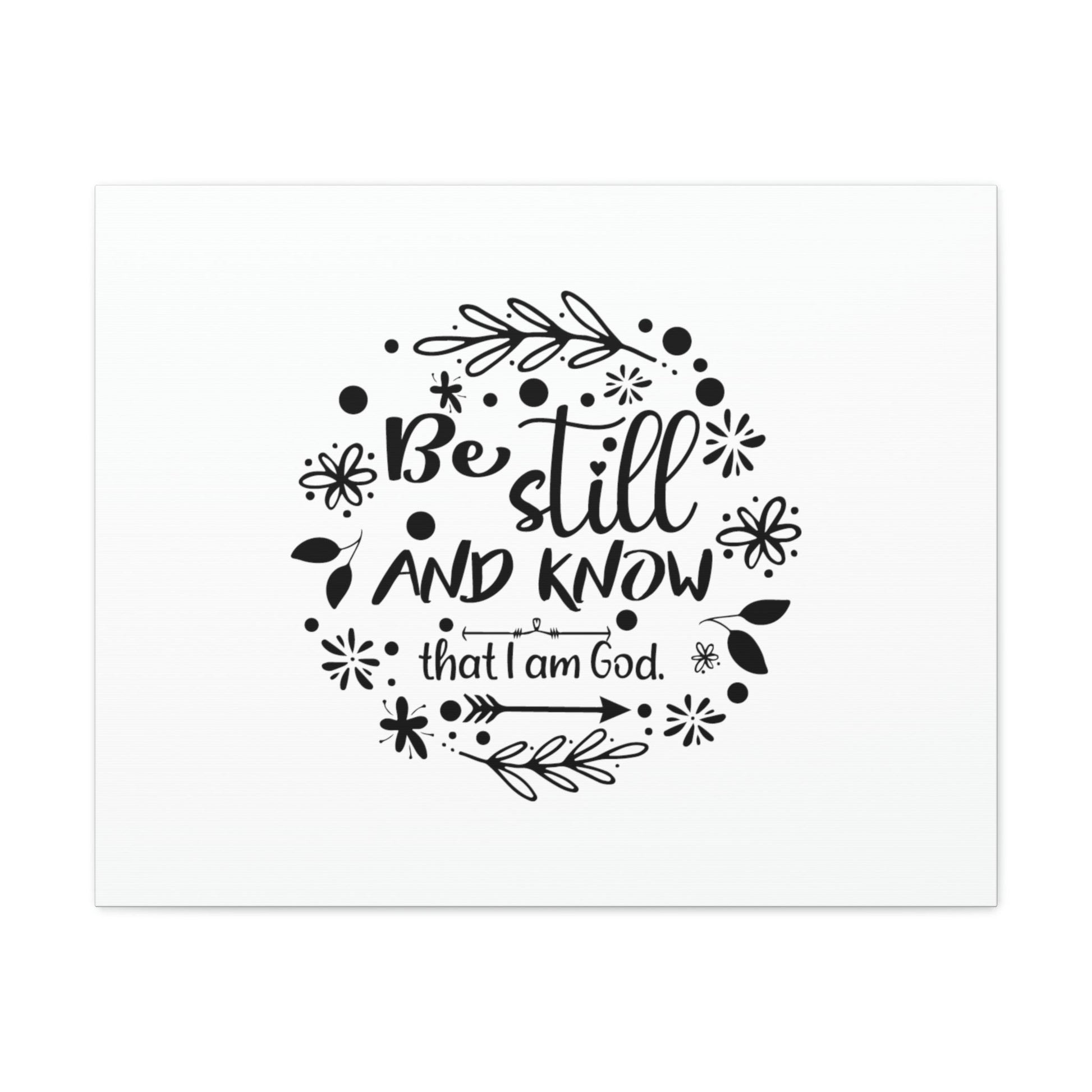 Be Still And Know That I Am God Psalm 46:10 Circle Christian Wall Art Bible Verse Print Ready to Hang Unframed-Express Your Love Gifts