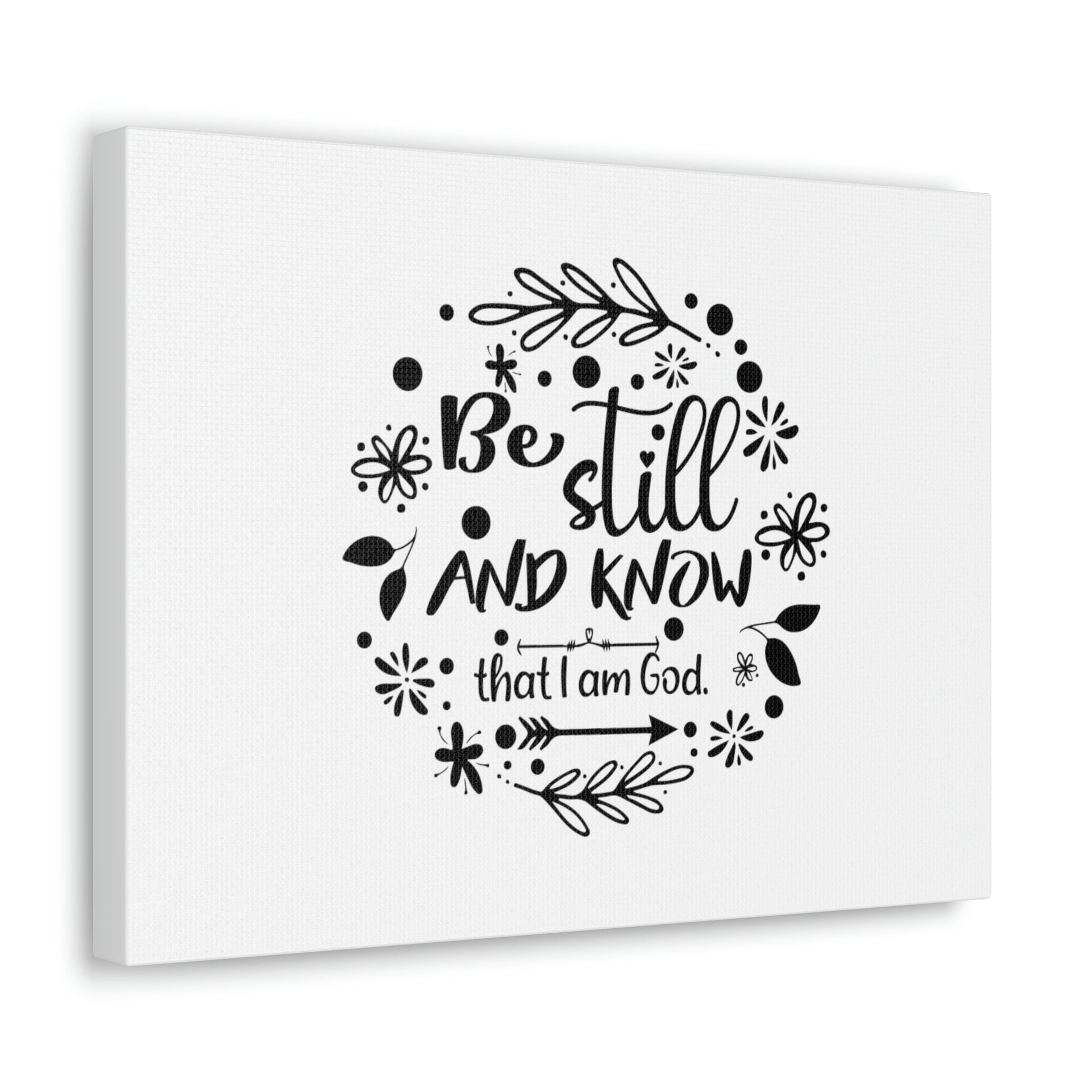 Be Still And Know That I Am God Psalm 46:10 Circle Christian Wall Art Bible Verse Print Ready to Hang Unframed-Express Your Love Gifts