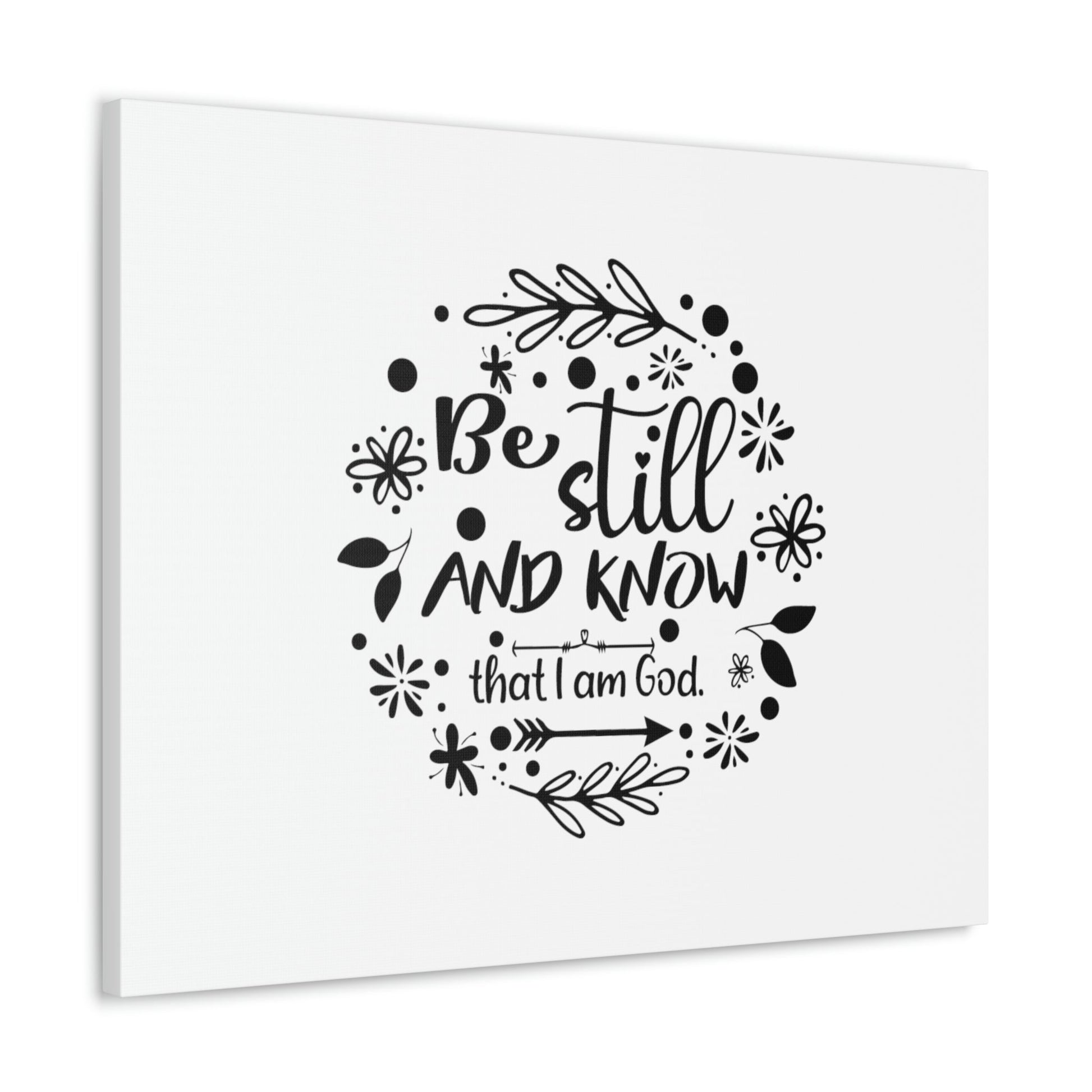 Be Still And Know That I Am God Psalm 46:10 Circle Christian Wall Art Bible Verse Print Ready to Hang Unframed-Express Your Love Gifts