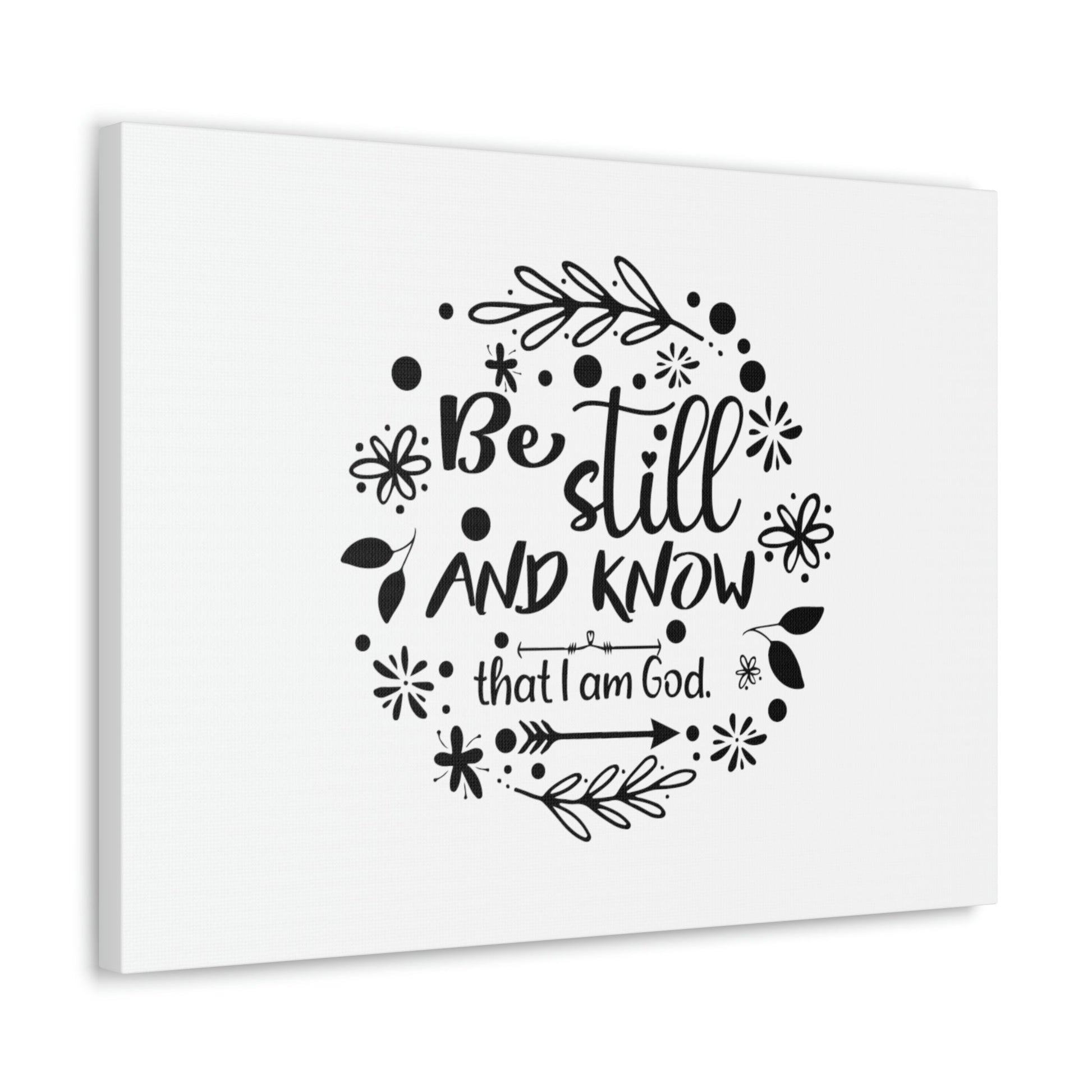Be Still And Know That I Am God Psalm 46:10 Circle Christian Wall Art Bible Verse Print Ready to Hang Unframed-Express Your Love Gifts