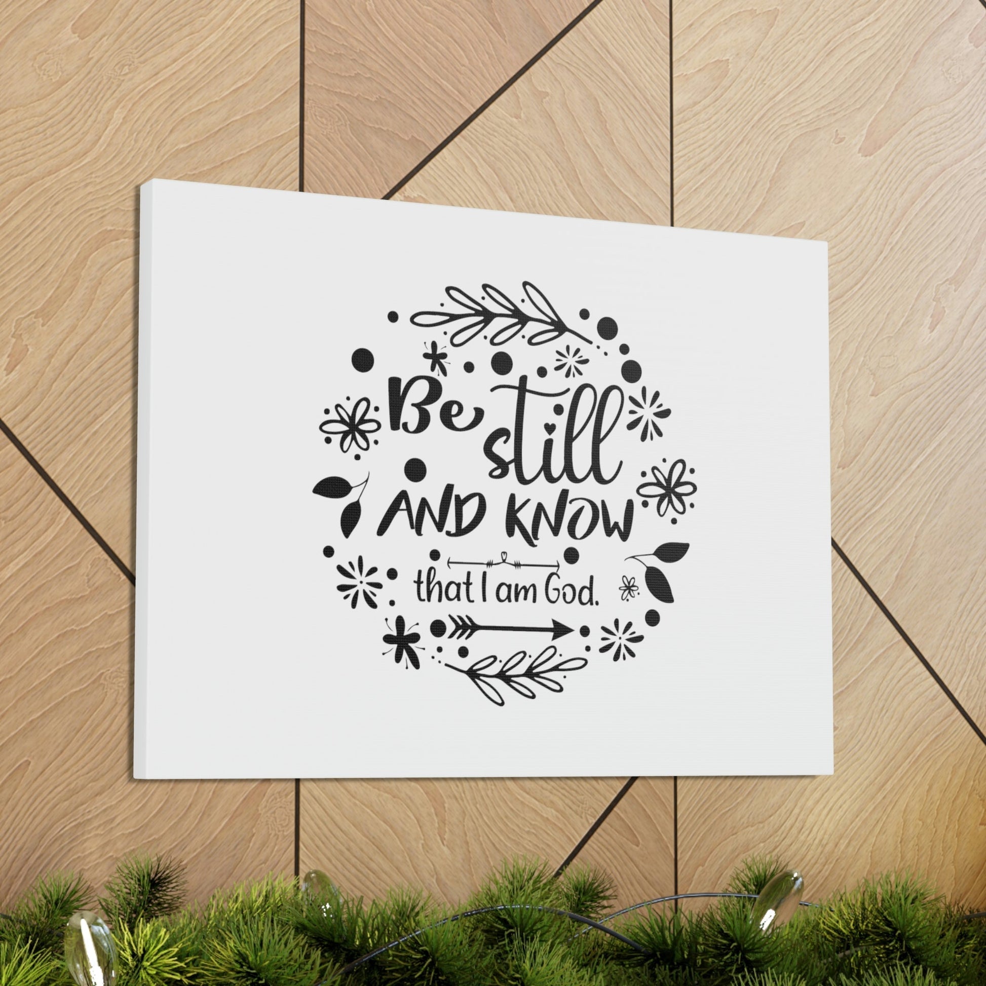 Be Still And Know That I Am God Psalm 46:10 Circle Christian Wall Art Bible Verse Print Ready to Hang Unframed-Express Your Love Gifts