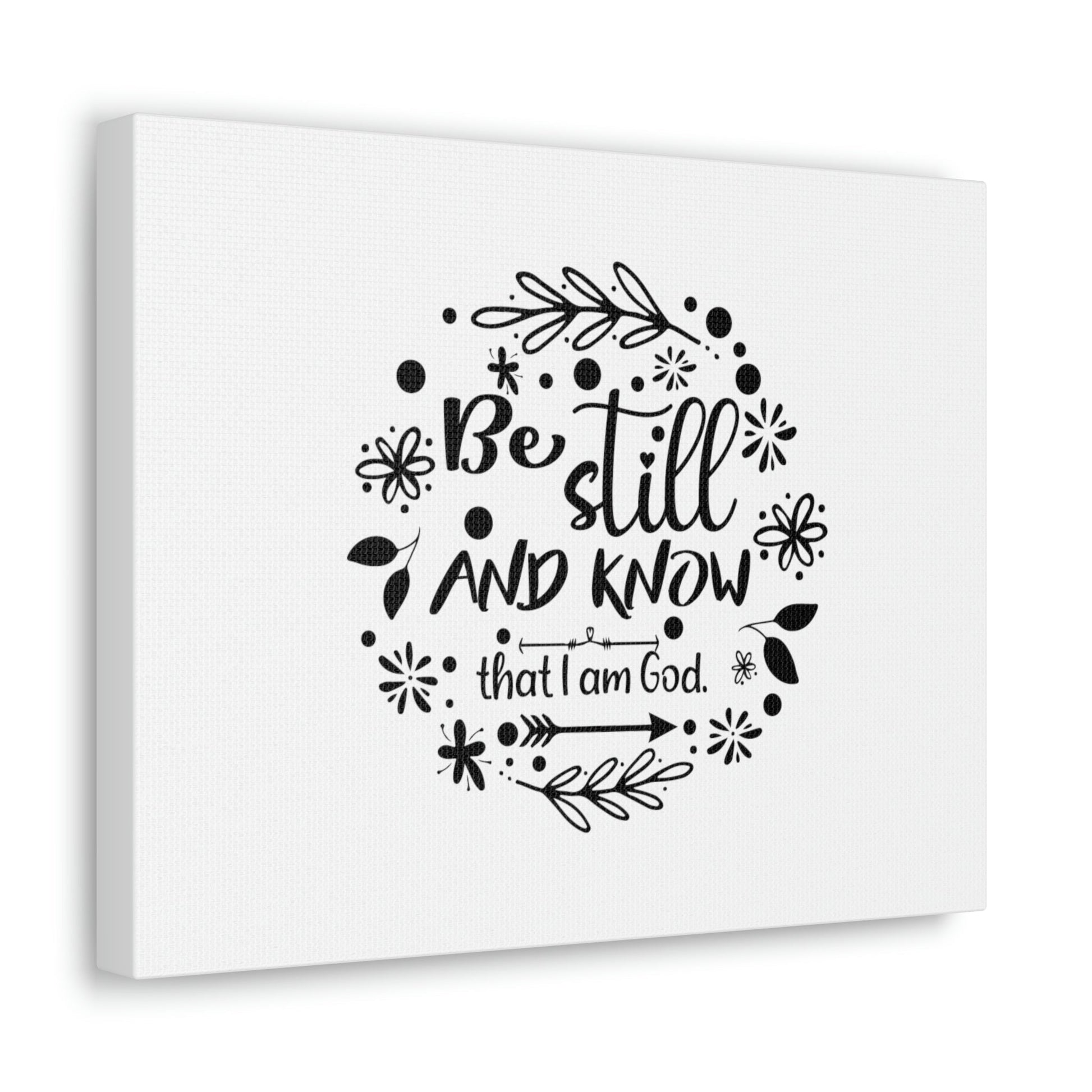 Be Still And Know That I Am God Psalm 46:10 Circle Christian Wall Art Bible Verse Print Ready to Hang Unframed-Express Your Love Gifts
