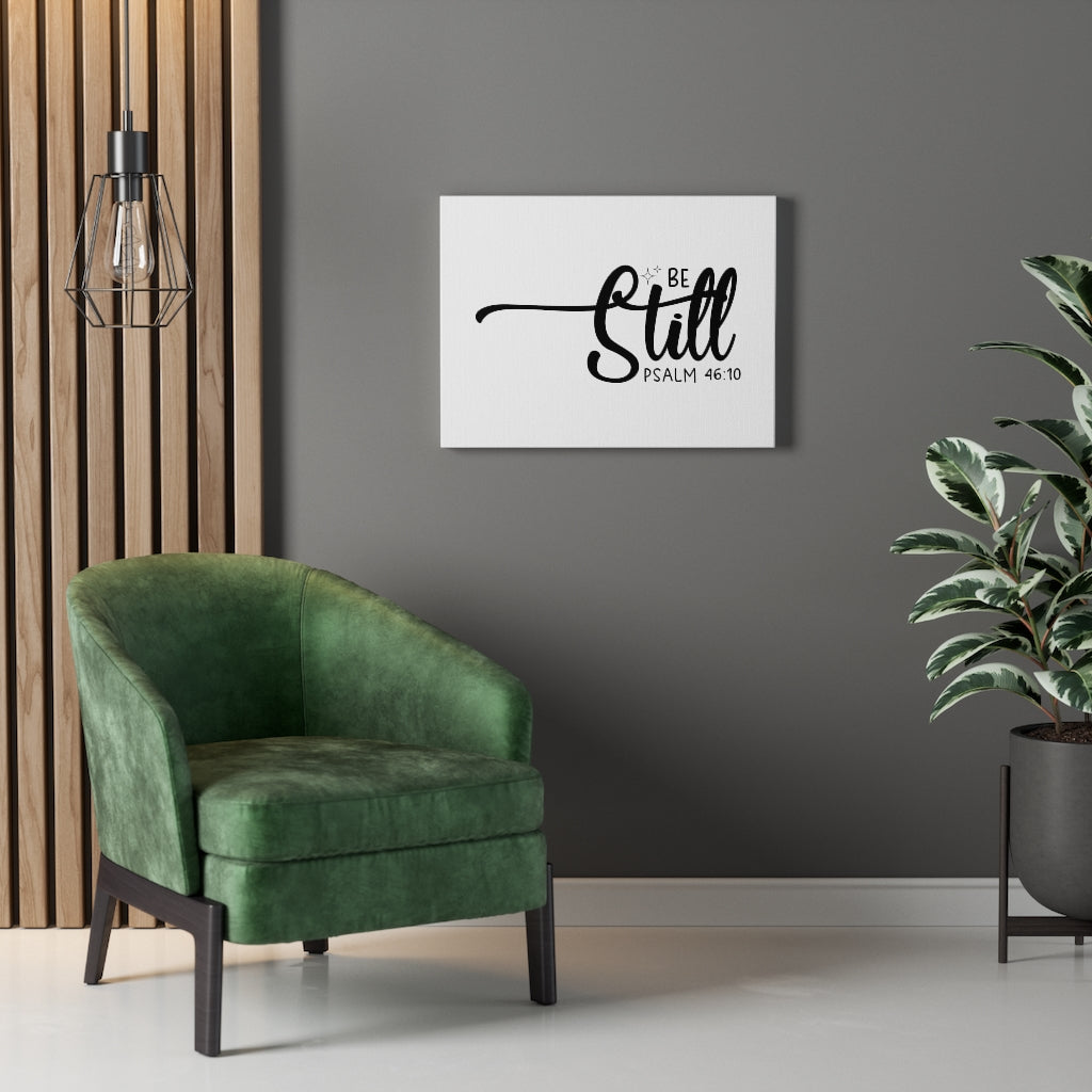 Be Still Star Psalm 46:10 Bible Verse Canvas Christian Wall Art Ready to Hang Unframed-Express Your Love Gifts