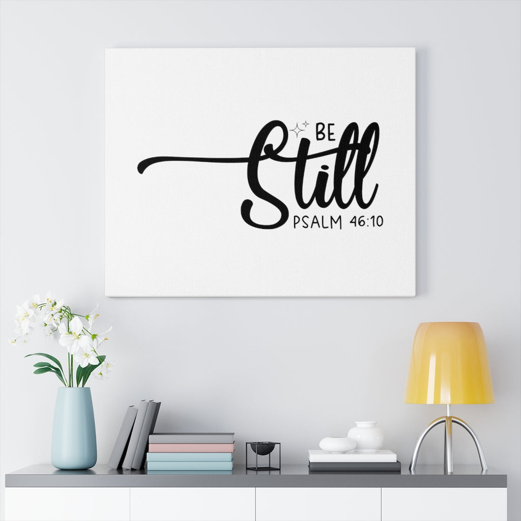 Be Still Star Psalm 46:10 Bible Verse Canvas Christian Wall Art Ready to Hang Unframed-Express Your Love Gifts