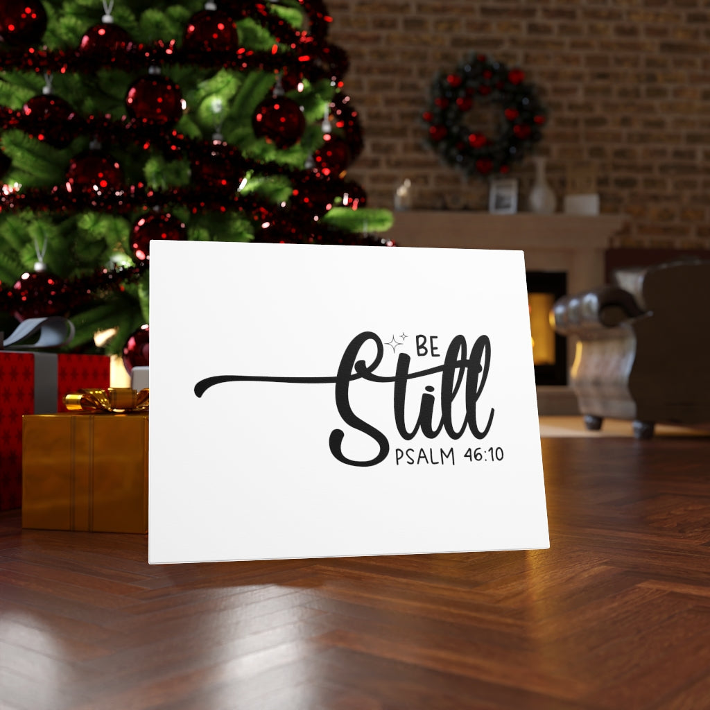 Be Still Star Psalm 46:10 Bible Verse Canvas Christian Wall Art Ready to Hang Unframed-Express Your Love Gifts