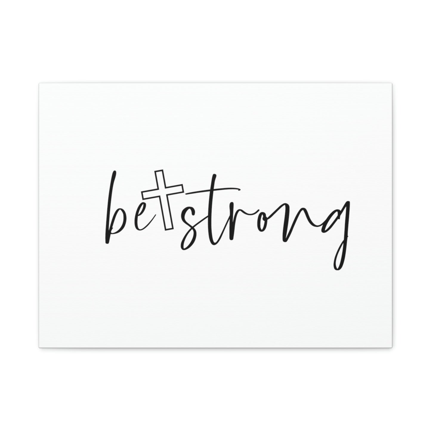 Be Strong Deuteronomy 31:6 White Cross Christian Wall Art Bible Verse Print Ready to Hang Unframed-Express Your Love Gifts