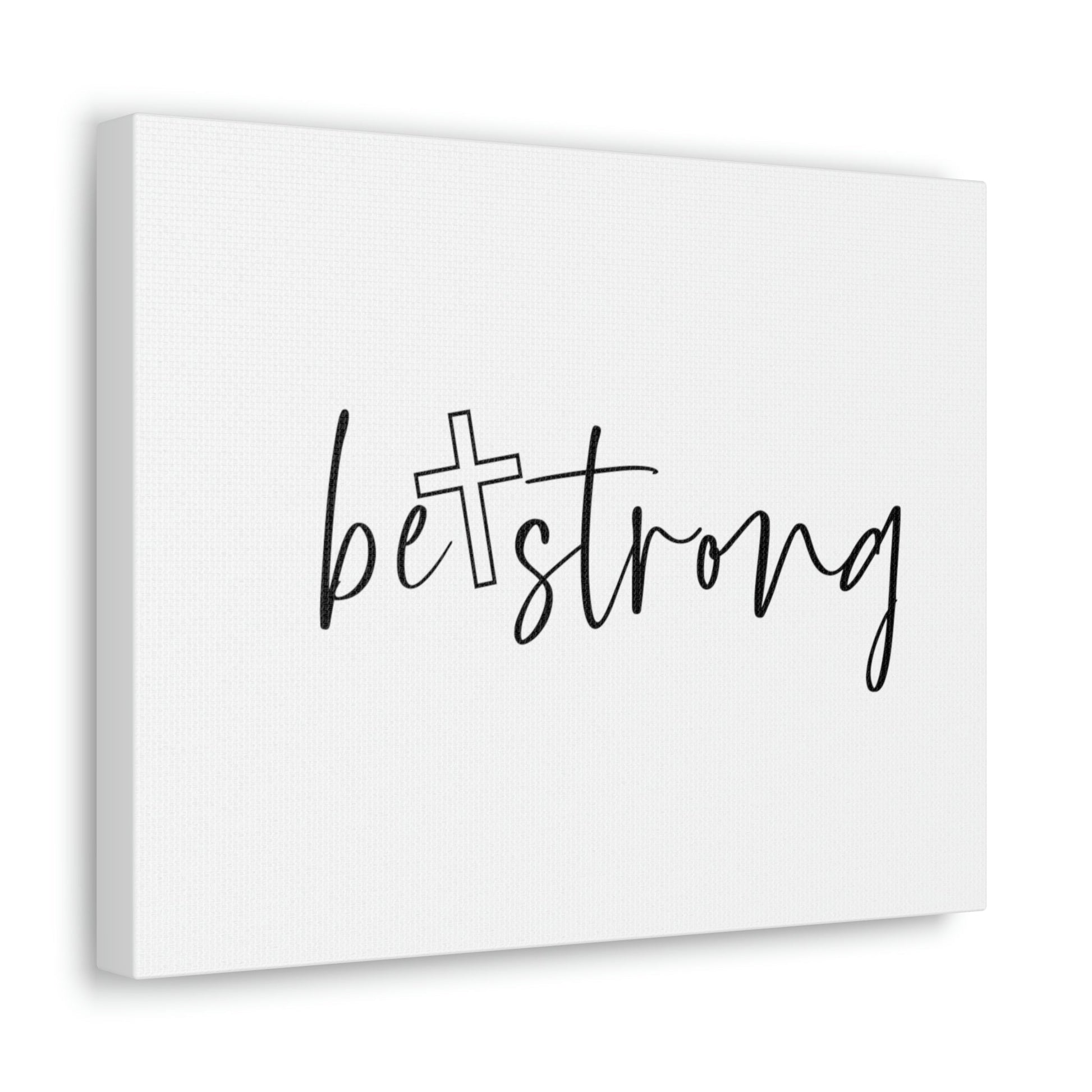 Be Strong Deuteronomy 31:6 White Cross Christian Wall Art Bible Verse Print Ready to Hang Unframed-Express Your Love Gifts
