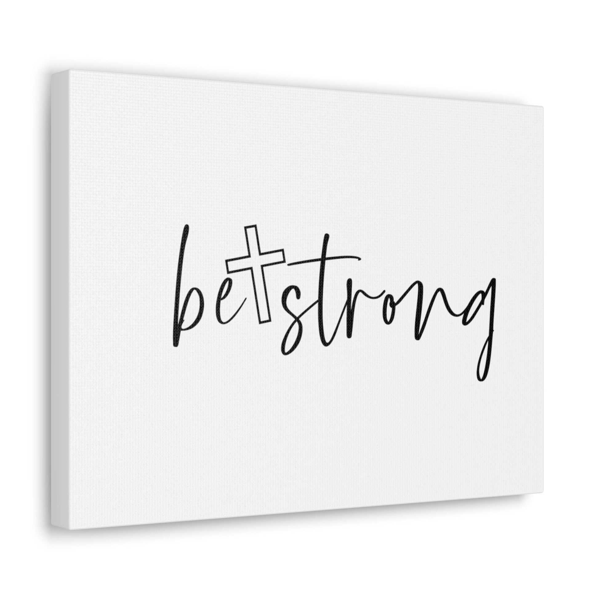 Be Strong Deuteronomy 31:6 White Cross Christian Wall Art Bible Verse Print Ready to Hang Unframed-Express Your Love Gifts
