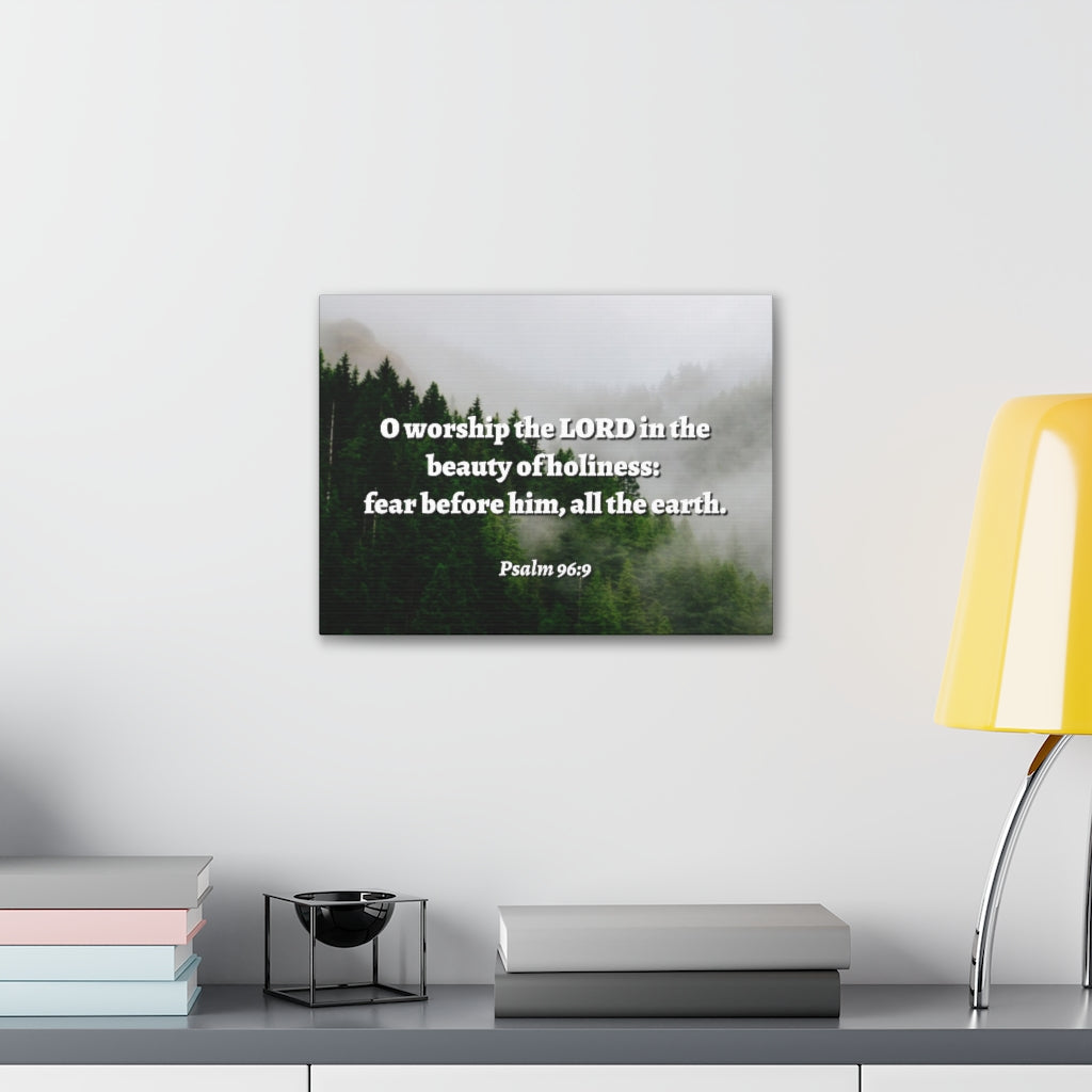 Scripture Walls Beauty Of Holiness Psalm 96:9 Bible Verse Canvas Christian Wall Art Ready to Hang Unframed-Express Your Love Gifts