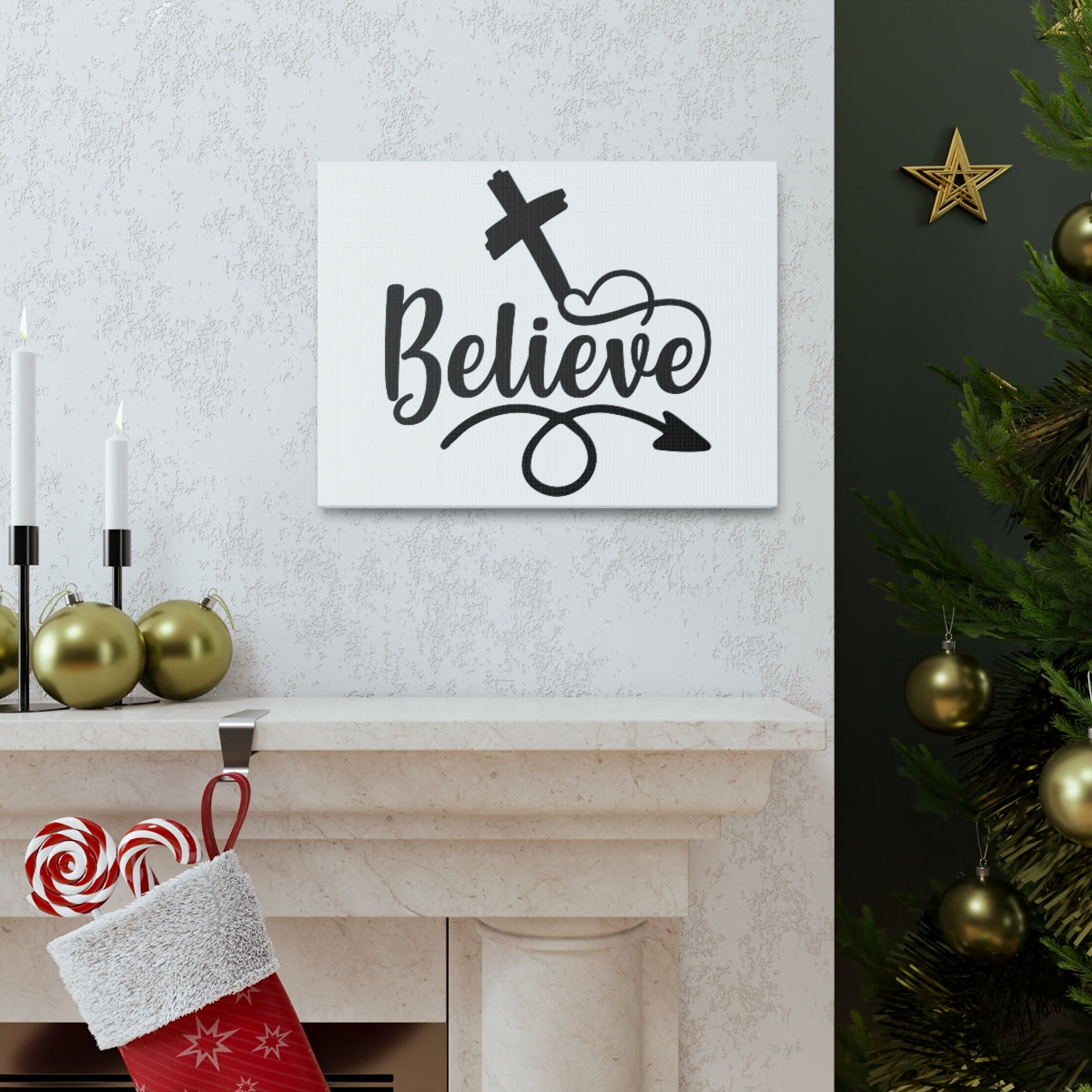 Scripture Walls Believe in Christ Mark 11:24 Christian Wall Art Print Ready to Hang Unframed-Express Your Love Gifts