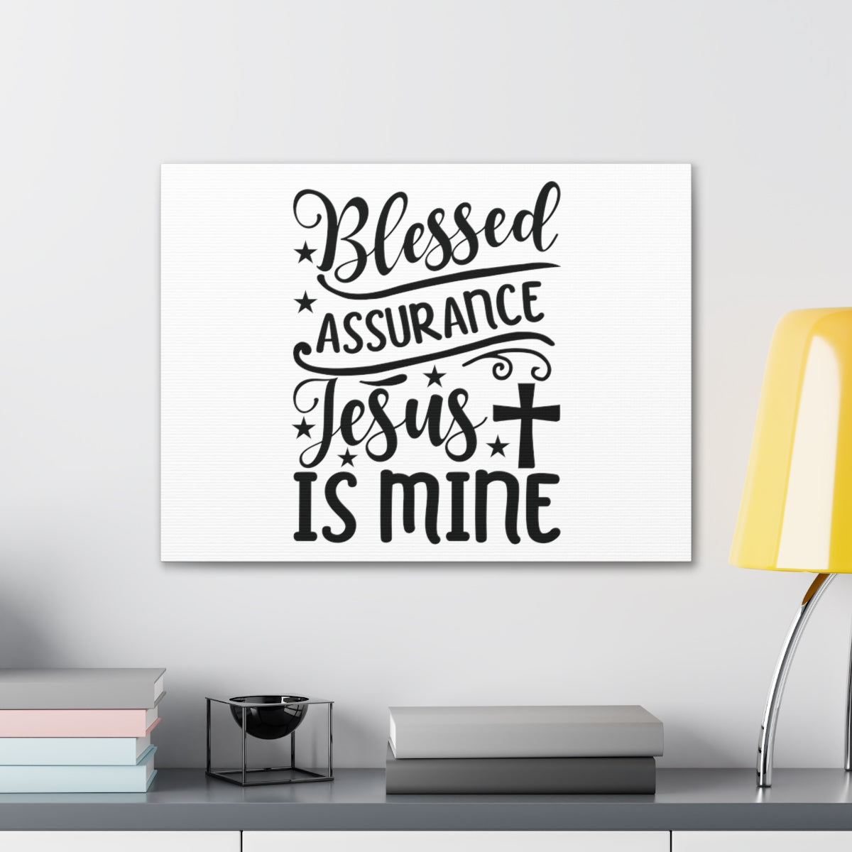 Blessed Assurance Hebrews 10:22 Cross Christian Wall Art Bible Verse Print Ready to Hang Unframed-Express Your Love Gifts