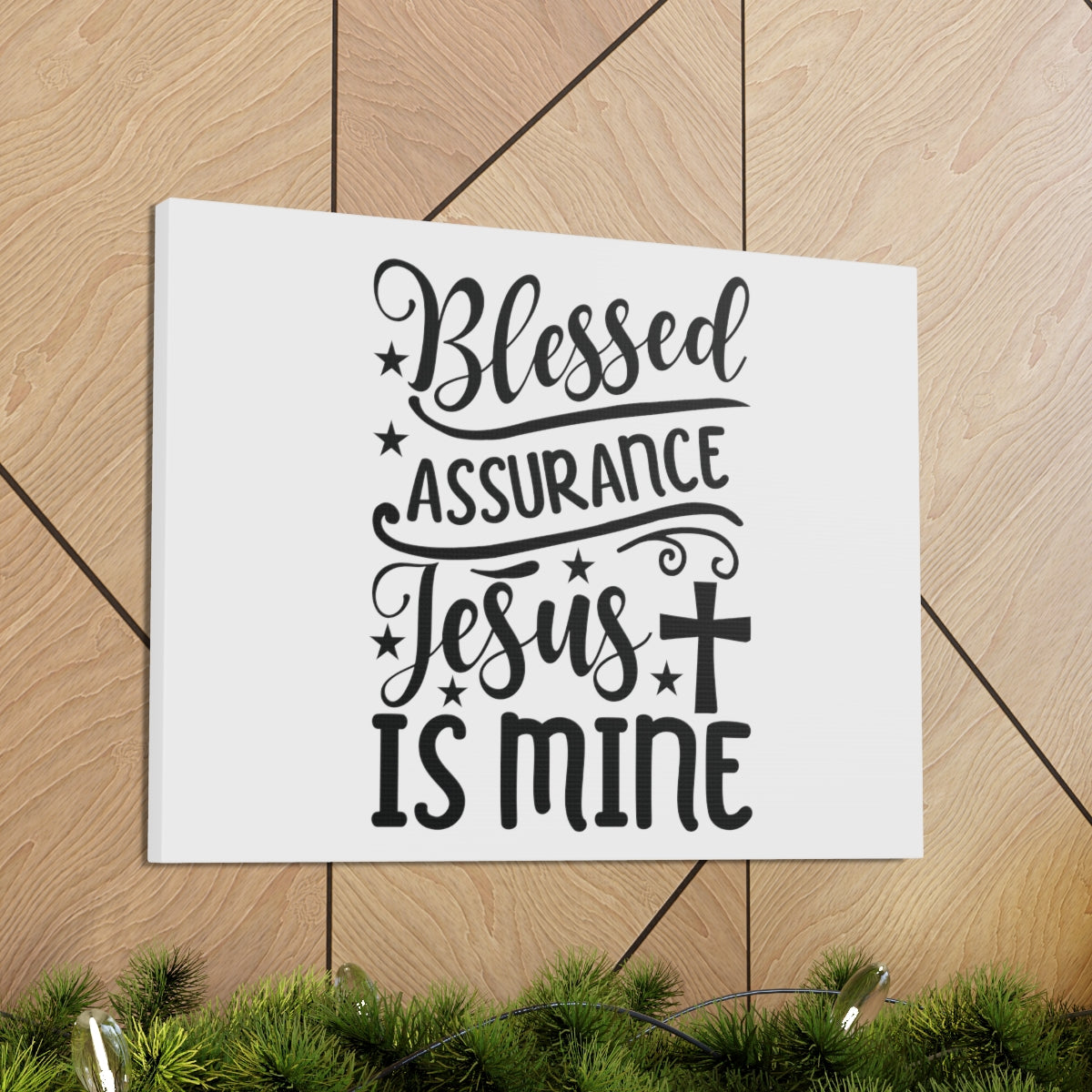 Blessed Assurance Hebrews 10:22 Cross Christian Wall Art Bible Verse Print Ready to Hang Unframed-Express Your Love Gifts