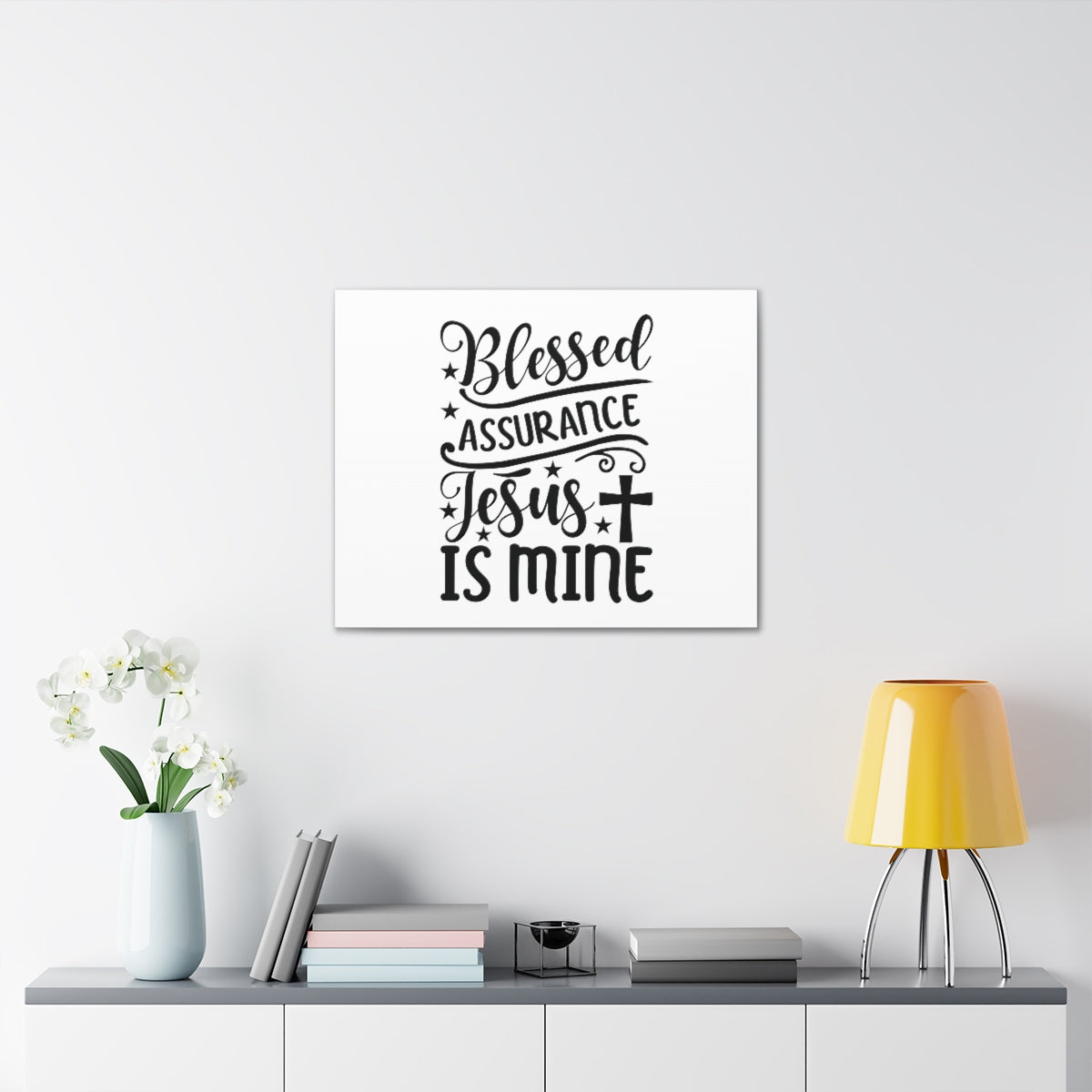 Blessed Assurance Hebrews 10:22 Cross Christian Wall Art Bible Verse Print Ready to Hang Unframed-Express Your Love Gifts