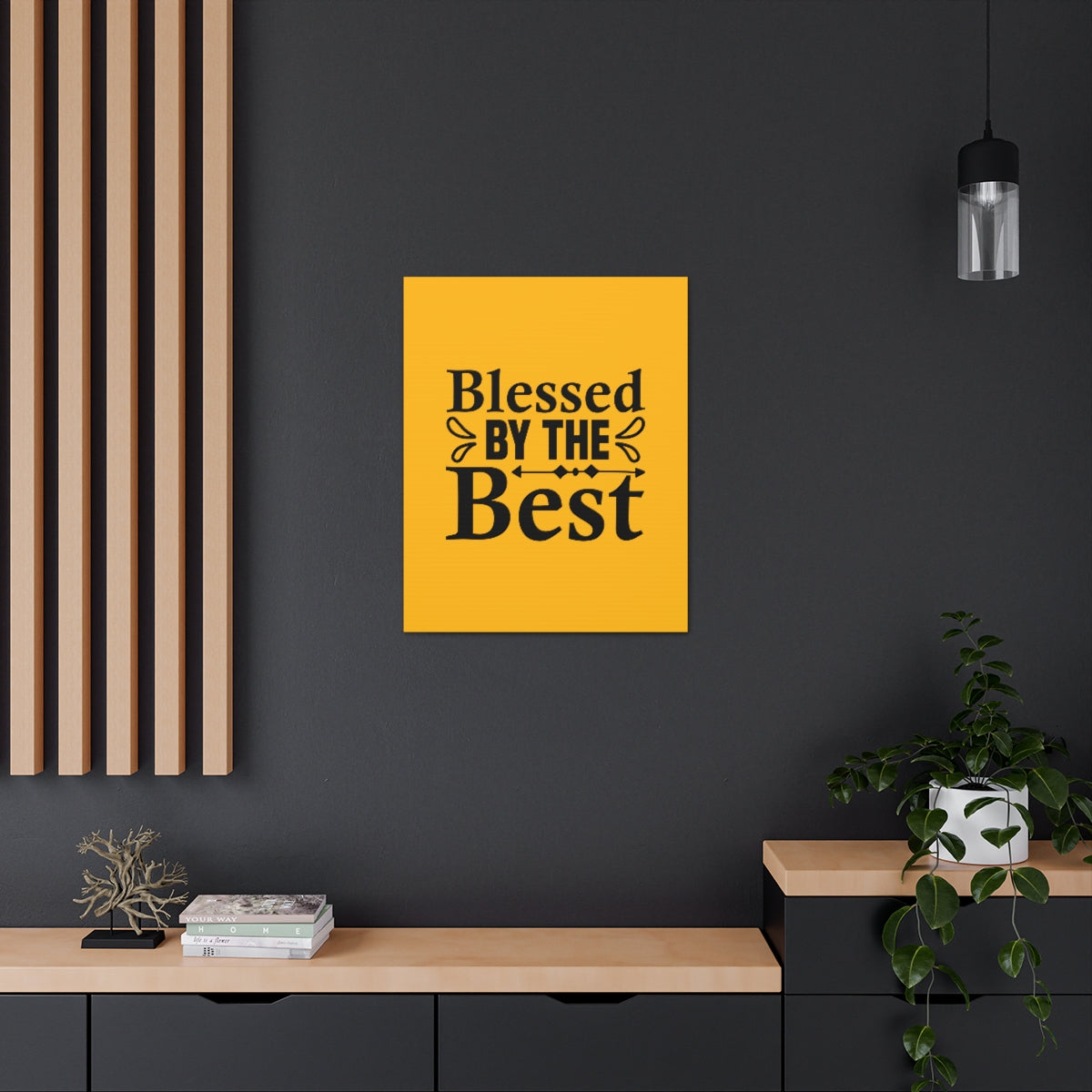 Scripture Walls Blessed By The Best Orange Philippians 4:19 Bible Canvas Christian Wall Art Ready to Hang Unframed-Express Your Love Gifts