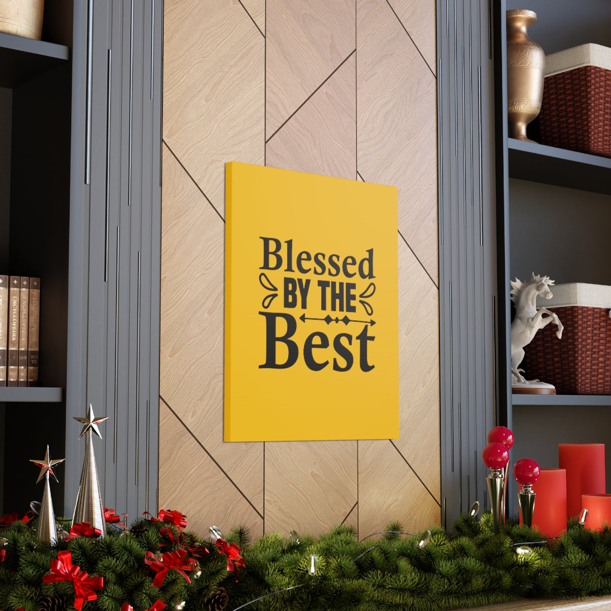 Scripture Walls Blessed By The Best Orange Philippians 4:19 Bible Canvas Christian Wall Art Ready to Hang Unframed-Express Your Love Gifts