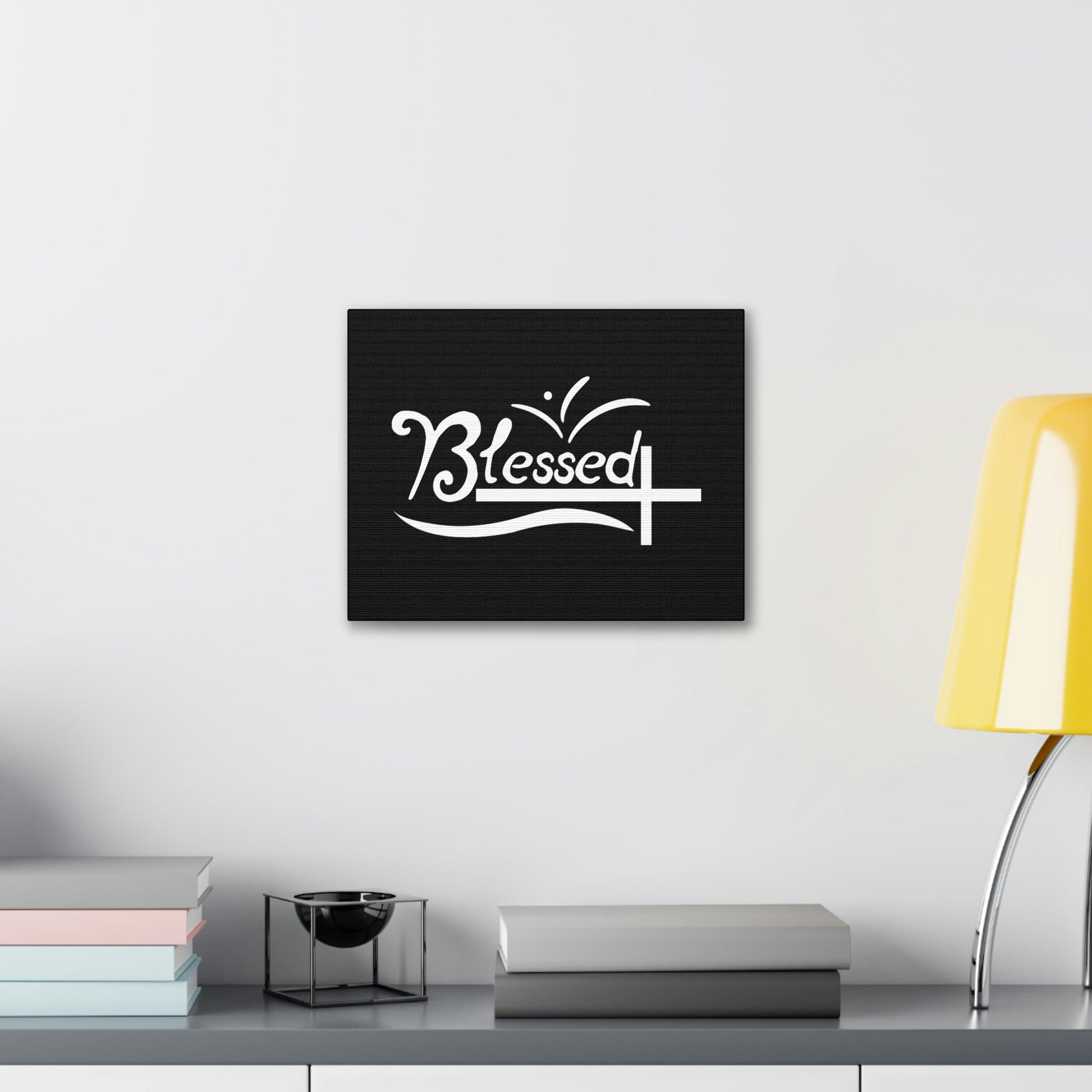 Blessed Jeremiah 17:7 White Cross Black Christian Wall Art Bible Verse Print Ready to Hang Unframed-Express Your Love Gifts