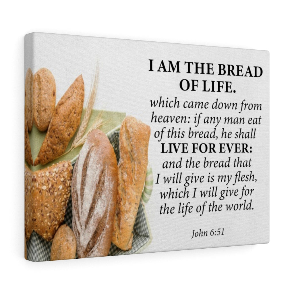 Scripture Walls Bread of Life Forever John 6:51 Scripture Wall Art Christian Home Decor Unframed-Express Your Love Gifts