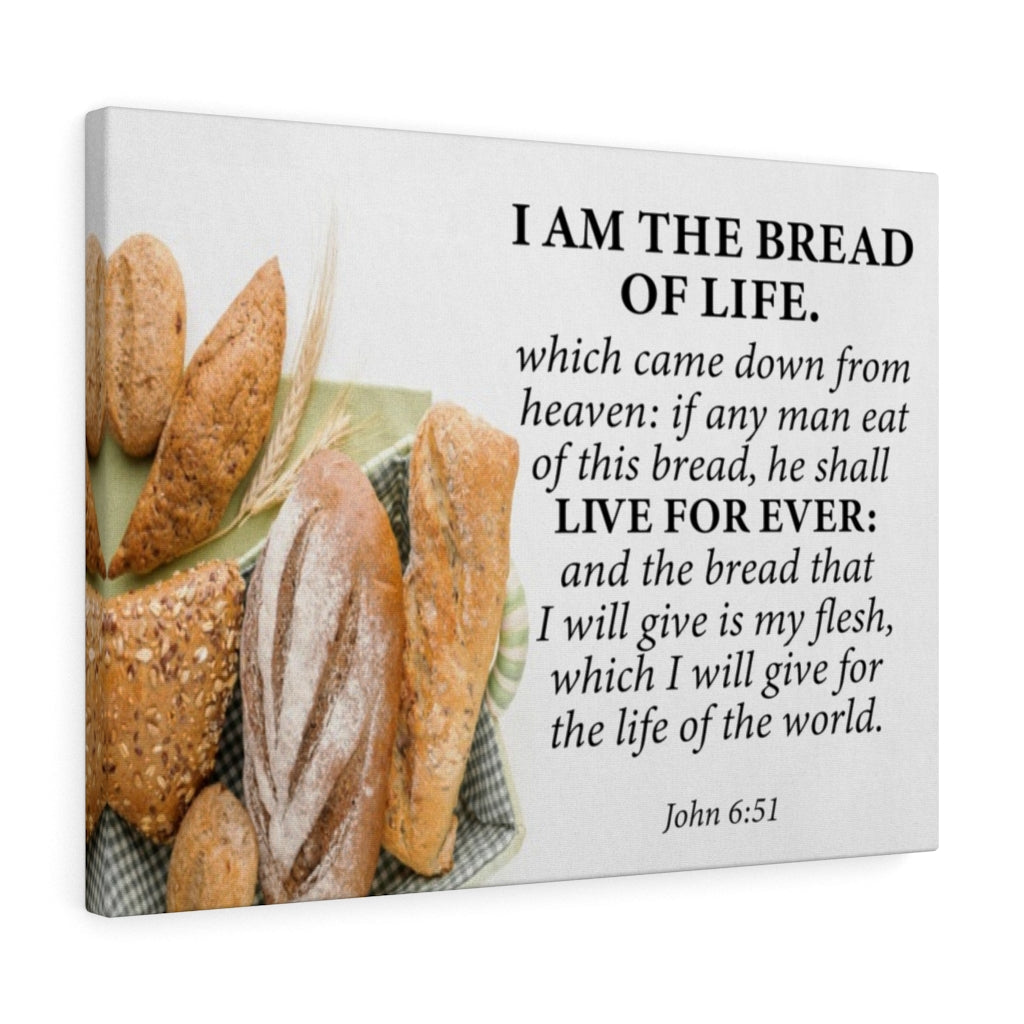 Scripture Walls Bread of Life Forever John 6:51 Scripture Wall Art Christian Home Decor Unframed-Express Your Love Gifts