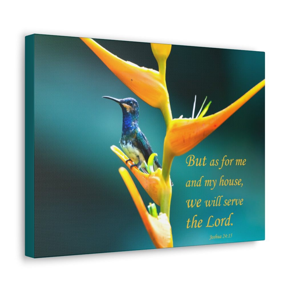 Scripture Walls But As For Me Joshua 24:15 Bible Verse Canvas Christian Wall Art Ready to Hang Unframed-Express Your Love Gifts