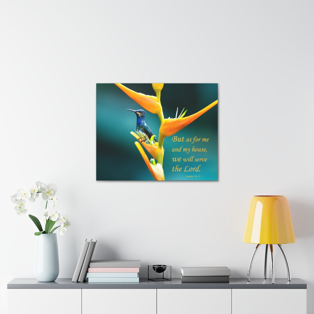 Scripture Walls But As For Me Joshua 24:15 Bible Verse Canvas Christian Wall Art Ready to Hang Unframed-Express Your Love Gifts