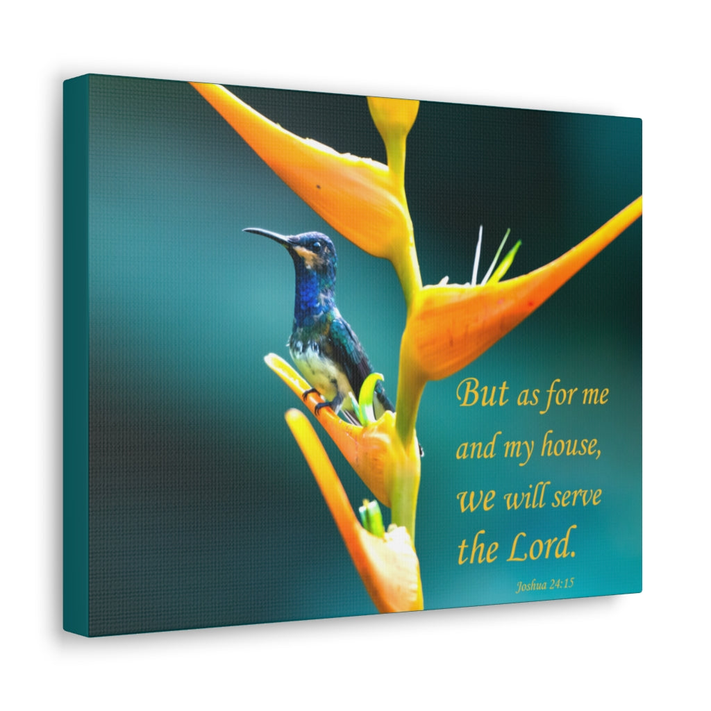 Scripture Walls But As For Me Joshua 24:15 Bible Verse Canvas Christian Wall Art Ready to Hang Unframed-Express Your Love Gifts