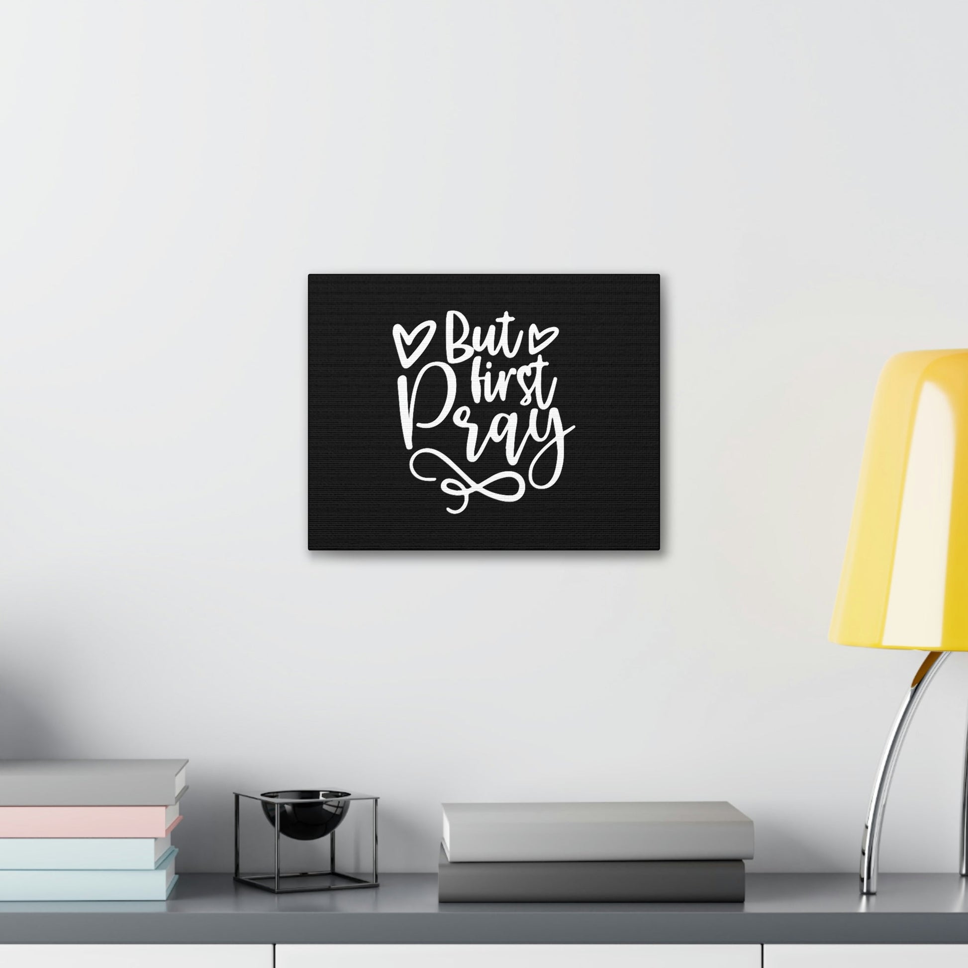 But First Pray Luke 18:1 Two Hearts Christian Wall Art Bible Verse Print Ready to Hang Unframed-Express Your Love Gifts