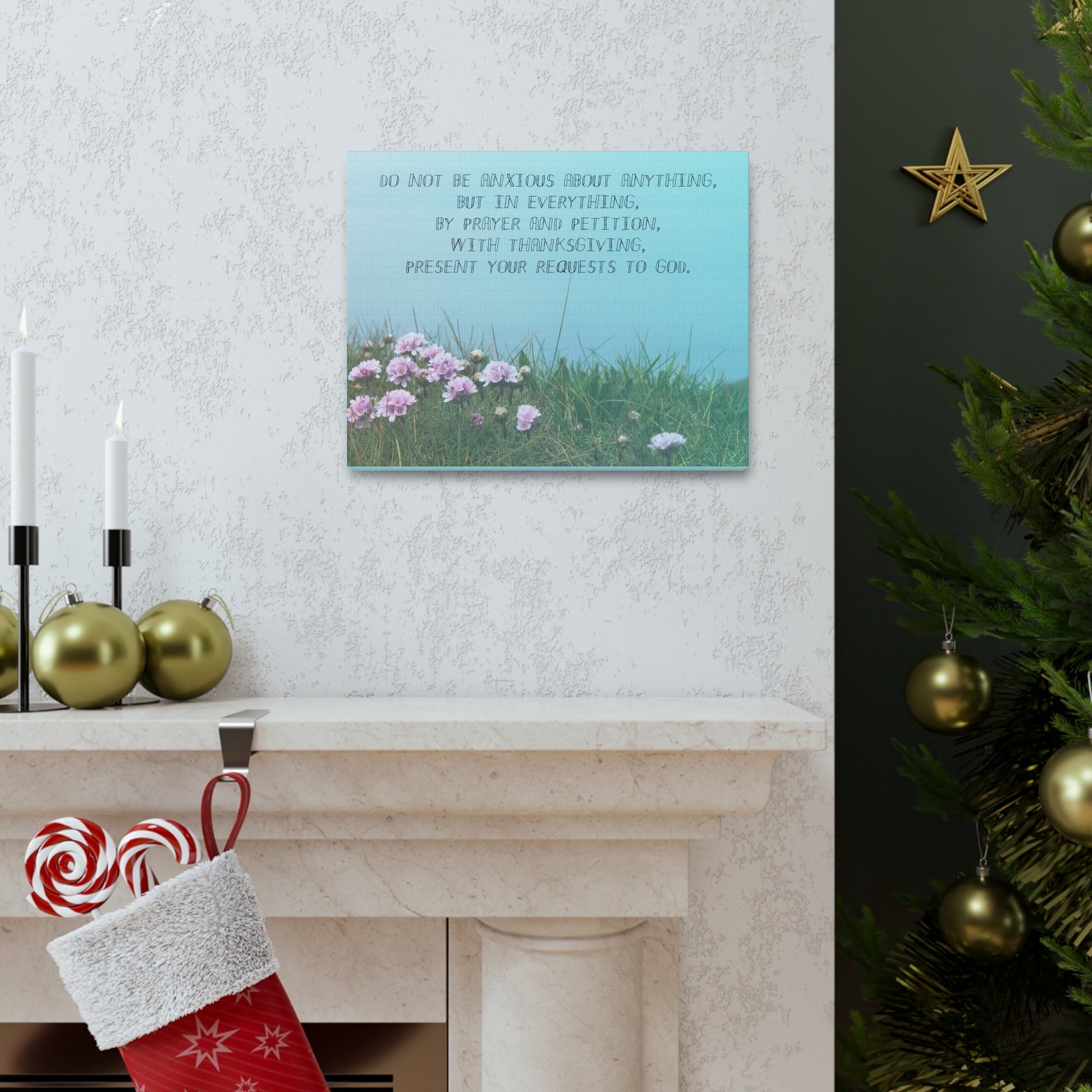 By Prayer And Petition Philippians 4:6 Christian Wall Art Bible Verse Print Ready to Hang Unframed-Express Your Love Gifts