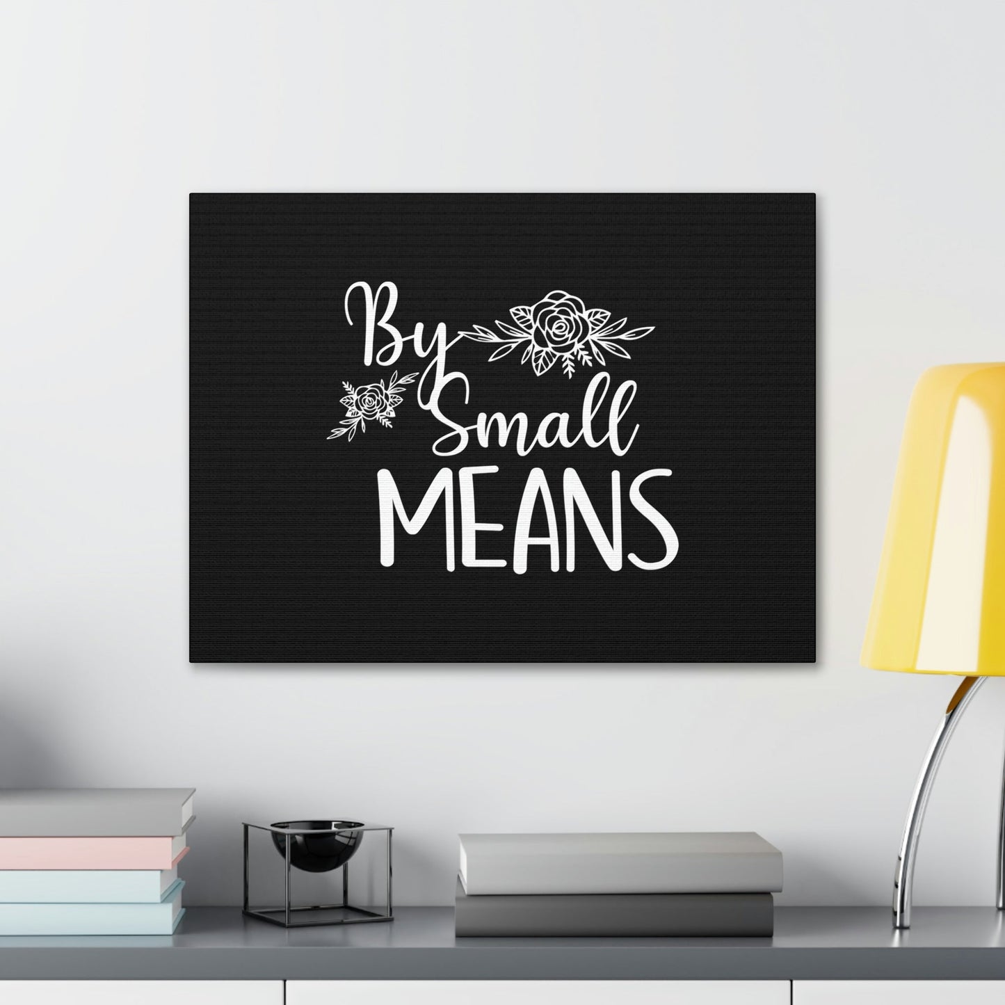 By Small Means Luke 16:10 Flower Christian Wall Art Bible Verse Print Ready to Hang Unframed-Express Your Love Gifts