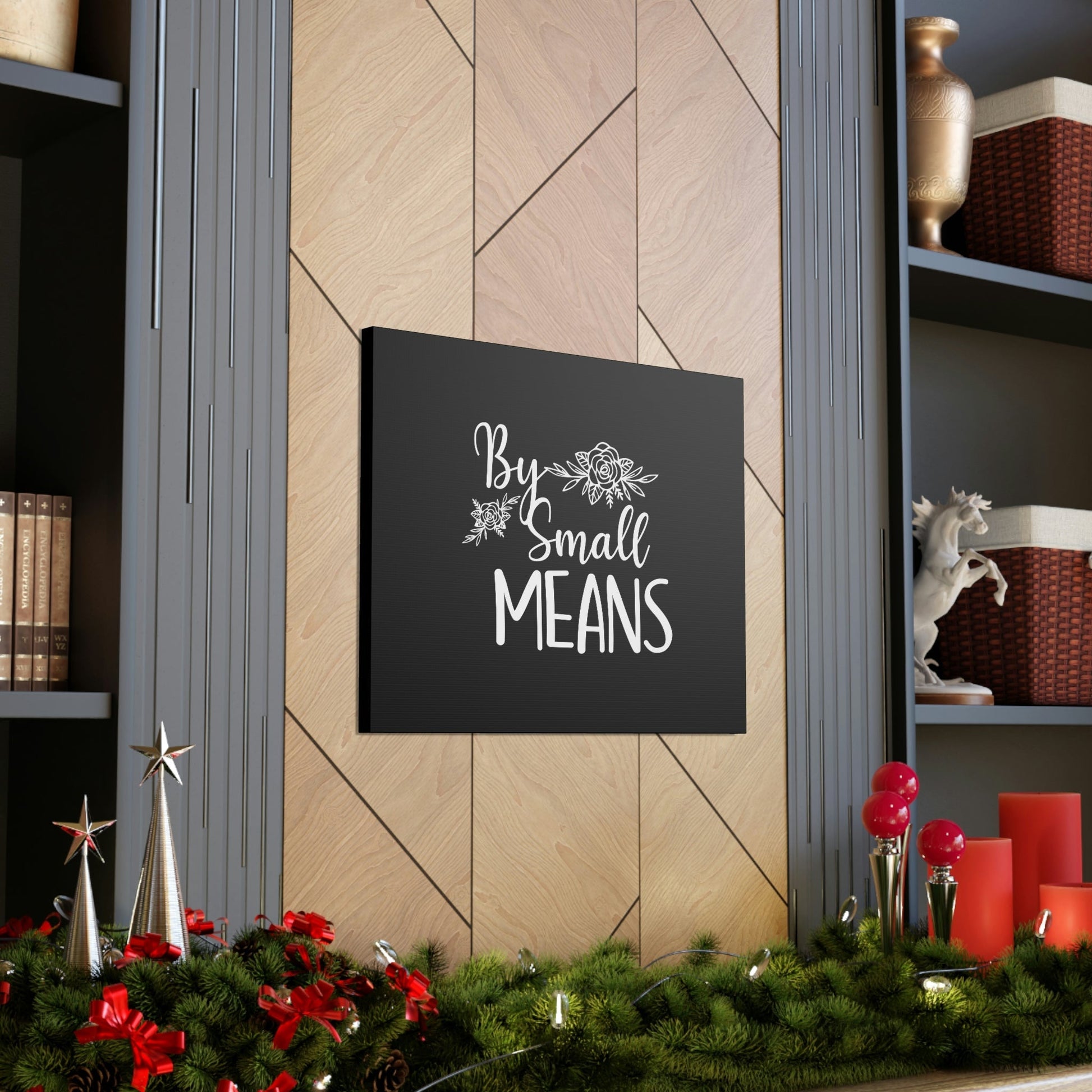 By Small Means Luke 16:10 Flower Christian Wall Art Bible Verse Print Ready to Hang Unframed-Express Your Love Gifts