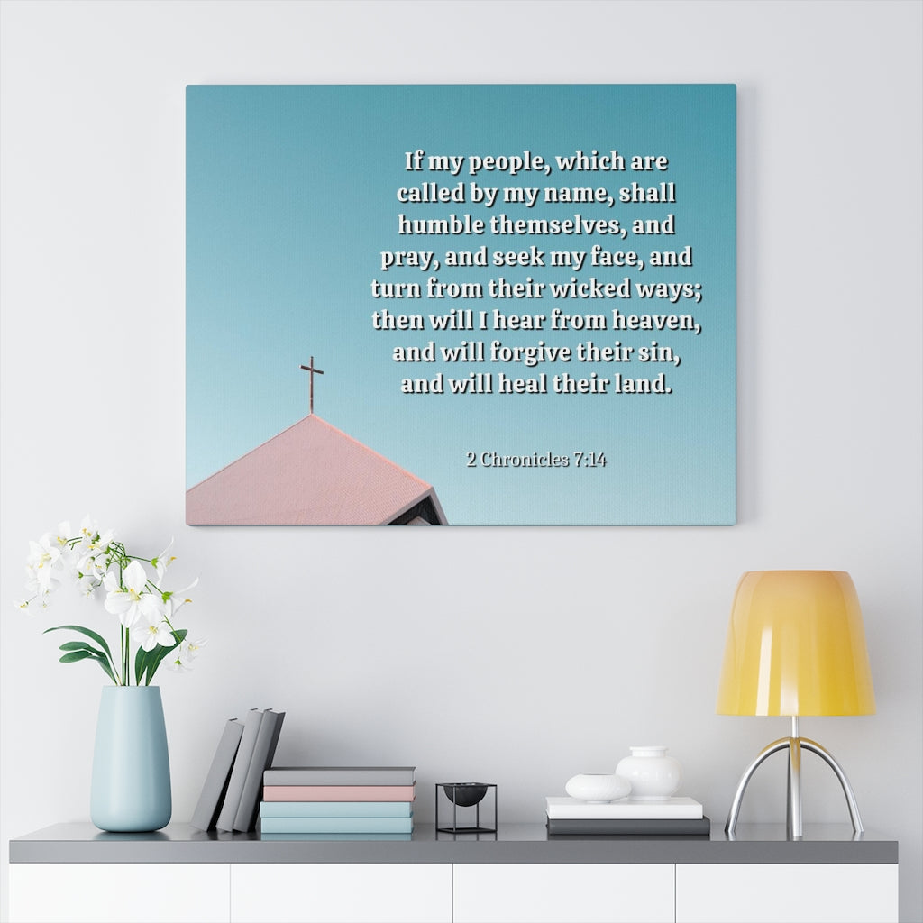Called By My Name 2 Chronicles 7:14 Bible Verse Canvas Christian Wall Art Ready to Hang Unframed-Express Your Love Gifts
