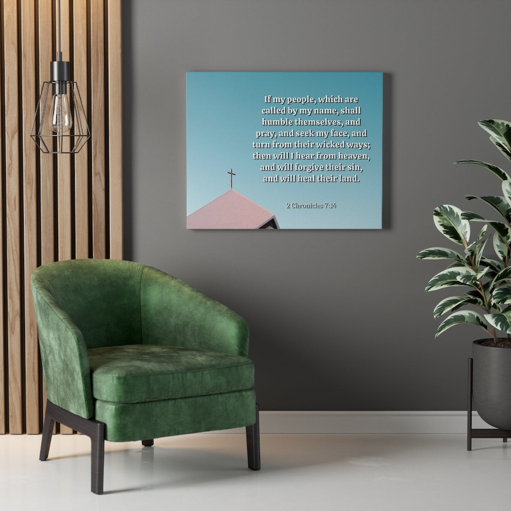 Called By My Name 2 Chronicles 7:14 Bible Verse Canvas Christian Wall Art Ready to Hang Unframed-Express Your Love Gifts