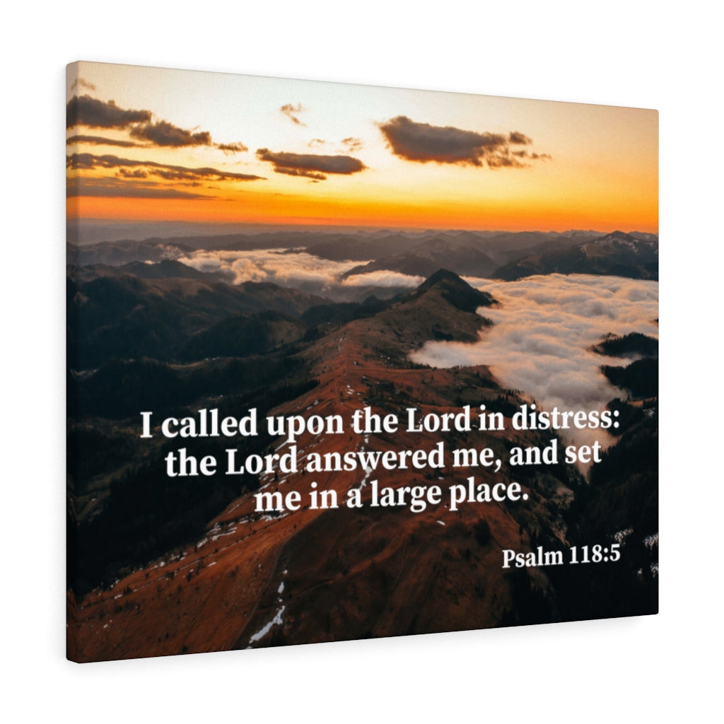 Called on the Lord Psalm 118:5 Bible Verse Canvas Christian Wall Art Ready to Hang Unframed-Express Your Love Gifts