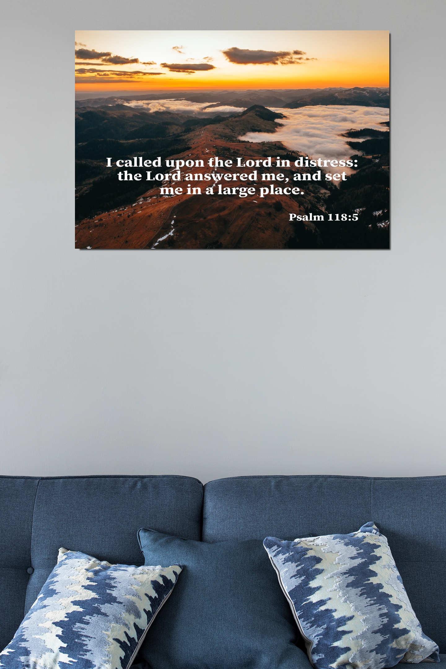 Scripture Walls Called on the Lord Psalm 118:5 Bible Verse Canvas Christian Wall Art Ready to Hang Unframed-Express Your Love Gifts