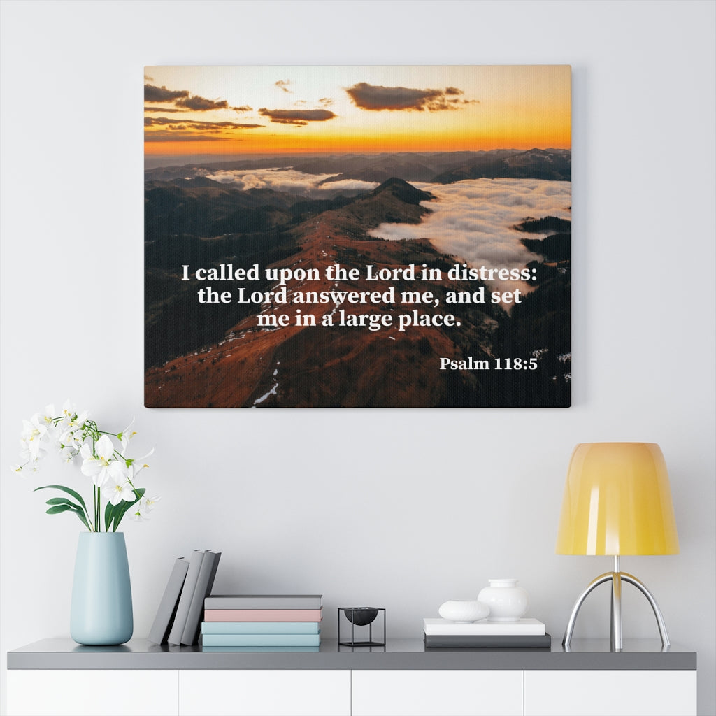Scripture Walls Called on the Lord Psalm 118:5 Bible Verse Canvas Christian Wall Art Ready to Hang Unframed-Express Your Love Gifts