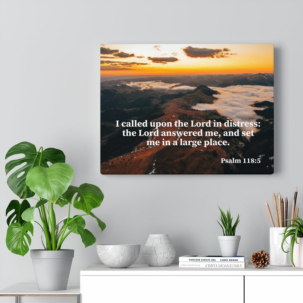 Scripture Walls Called on the Lord Psalm 118:5 Bible Verse Canvas Christian Wall Art Ready to Hang Unframed-Express Your Love Gifts