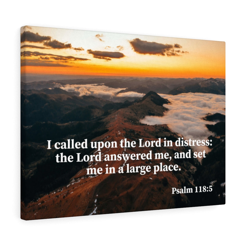 Scripture Walls Called on the Lord Psalm 118:5 Bible Verse Canvas Christian Wall Art Ready to Hang Unframed-Express Your Love Gifts