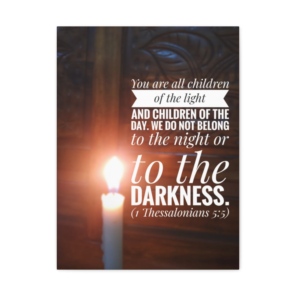 Children Of The Day 1 Thessalonians 5:5 Bible Verse Canvas Christian Wall Art Ready to Hang Unframed-Express Your Love Gifts